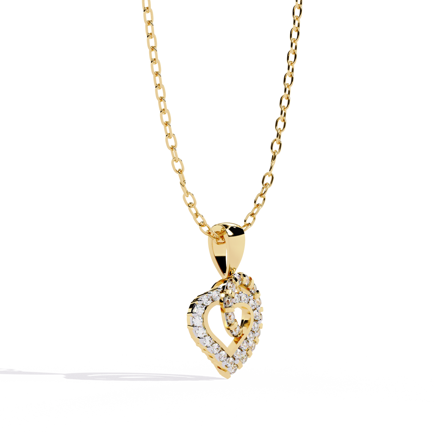 Vintage Double Heart Sweet Pendant