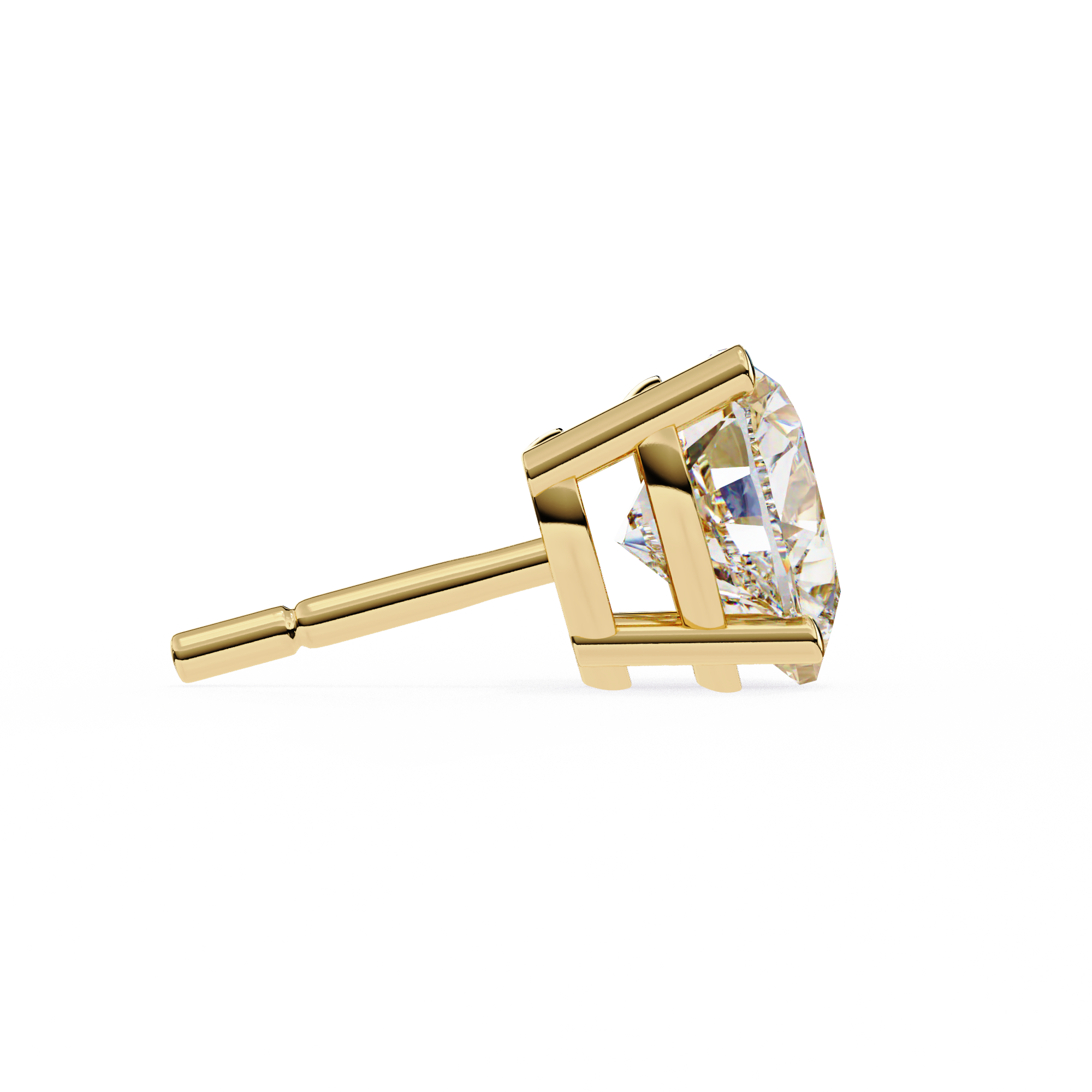 Heart Shape Lab Grown Diamond Earring Stud