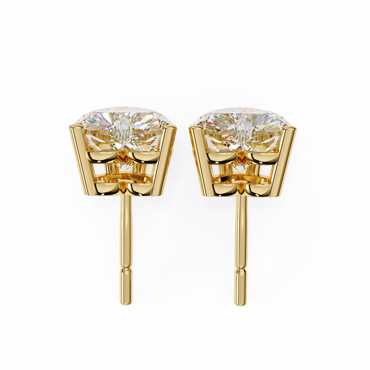 Heart Shape Lab Grown Diamond Earring Stud