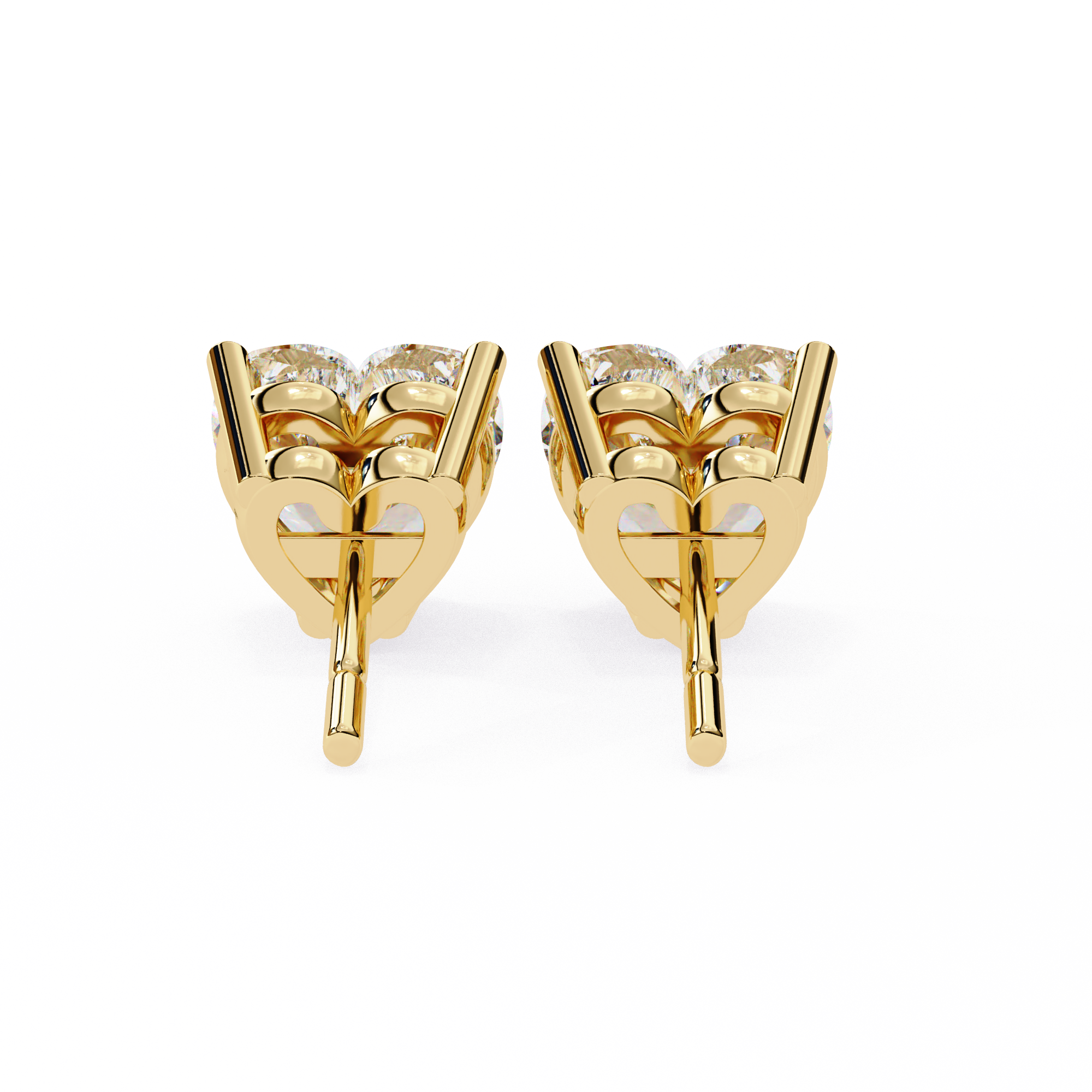 Heart Shape Lab Grown Diamond Earring Stud