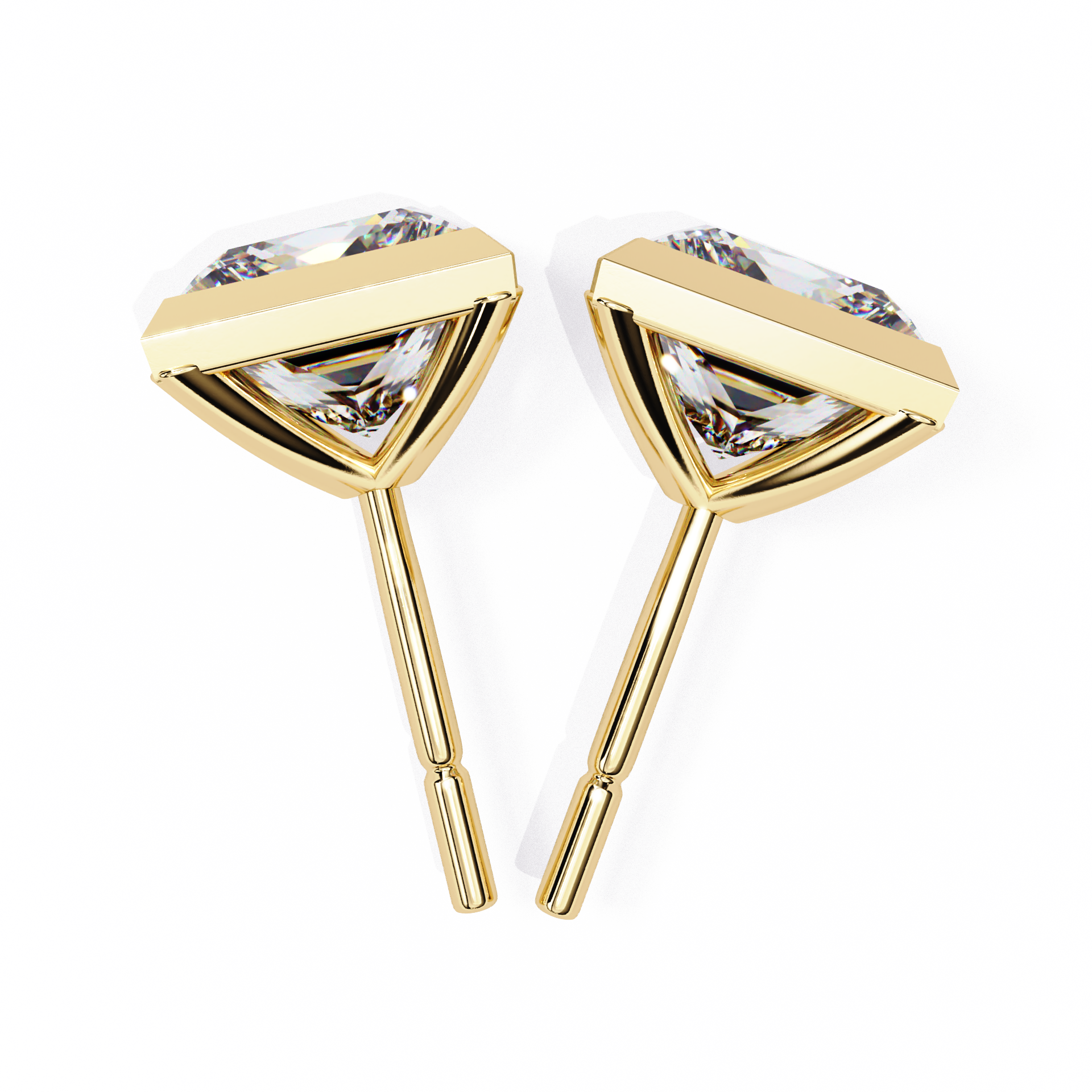 Princess Solitaire Diamond Stud