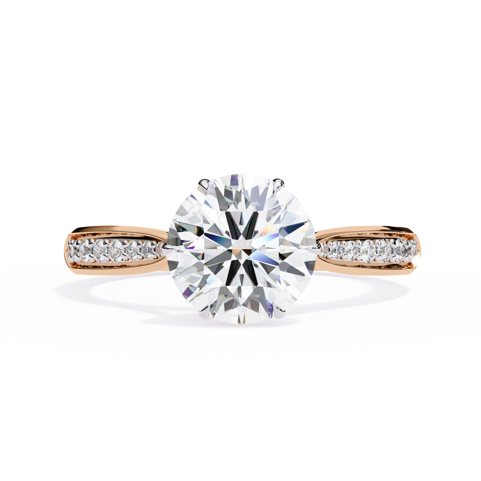 Round Timeless Solitaire Ring in Channel Setting