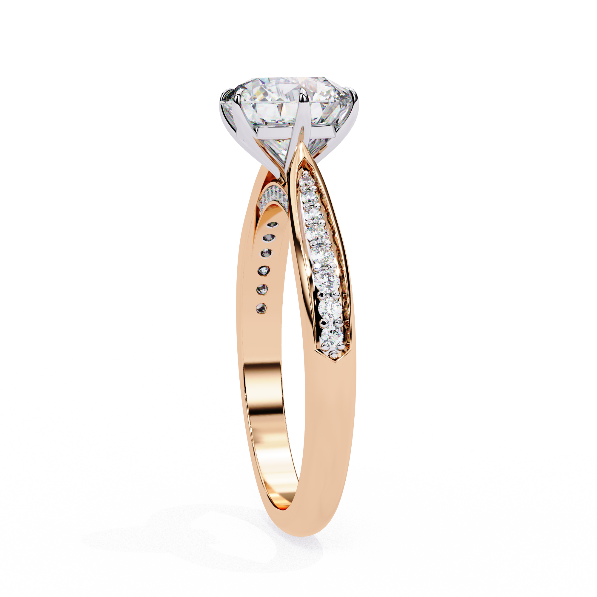 Round Timeless Solitaire Ring in Channel Setting