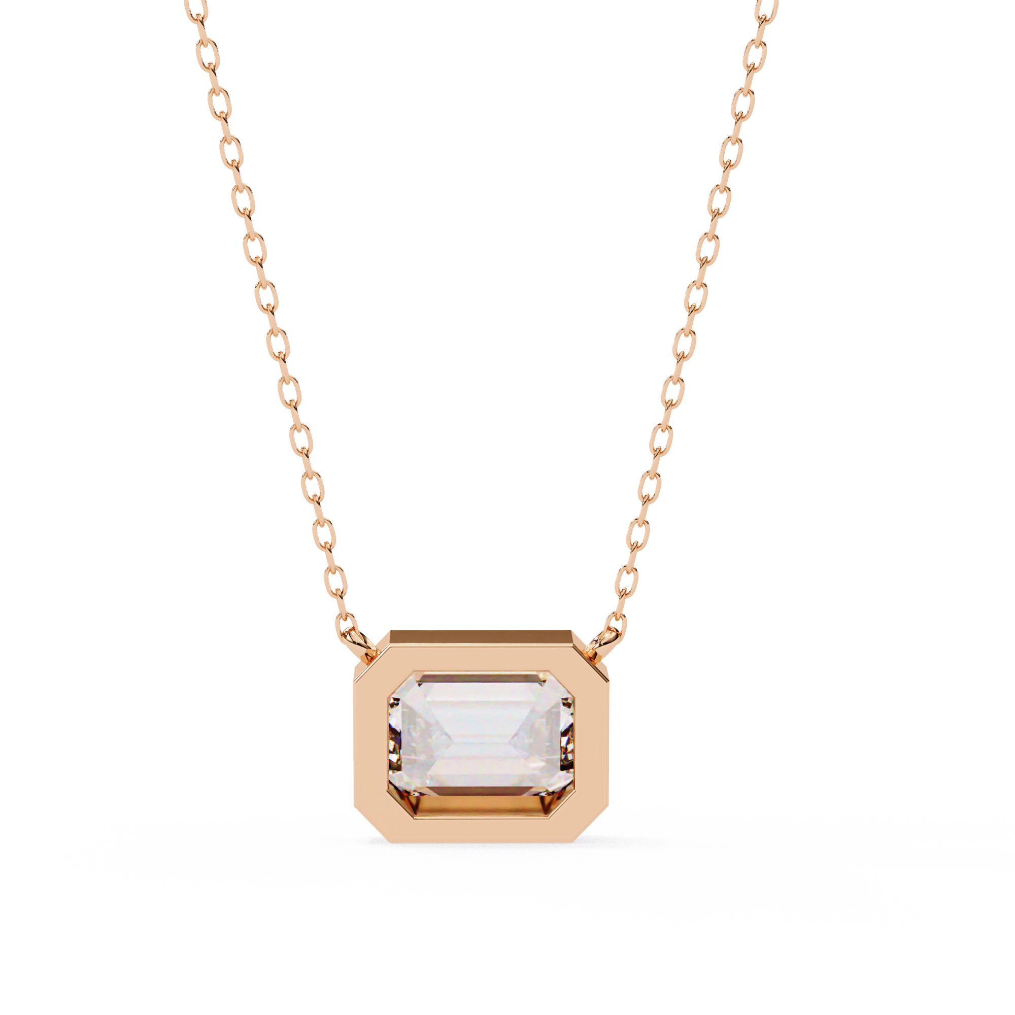 Solitaire Pendant Emerald Diamond