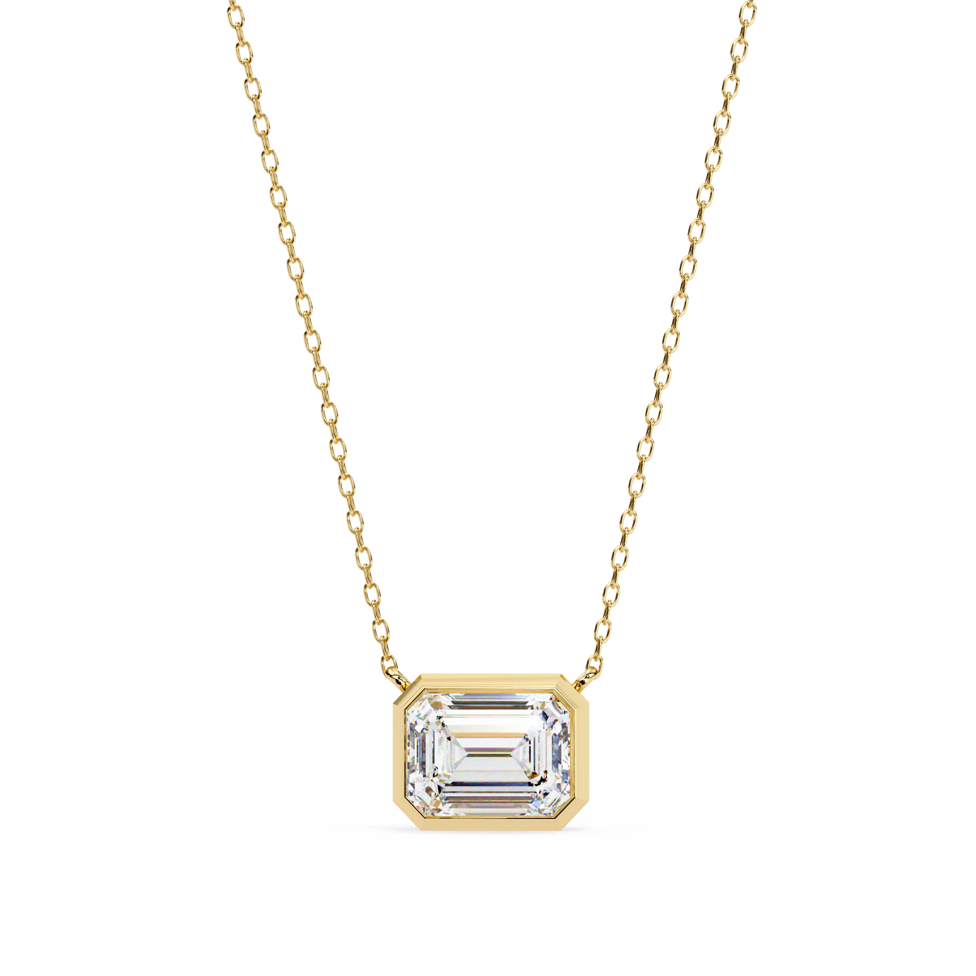 Solitaire Pendant Emerald Diamond