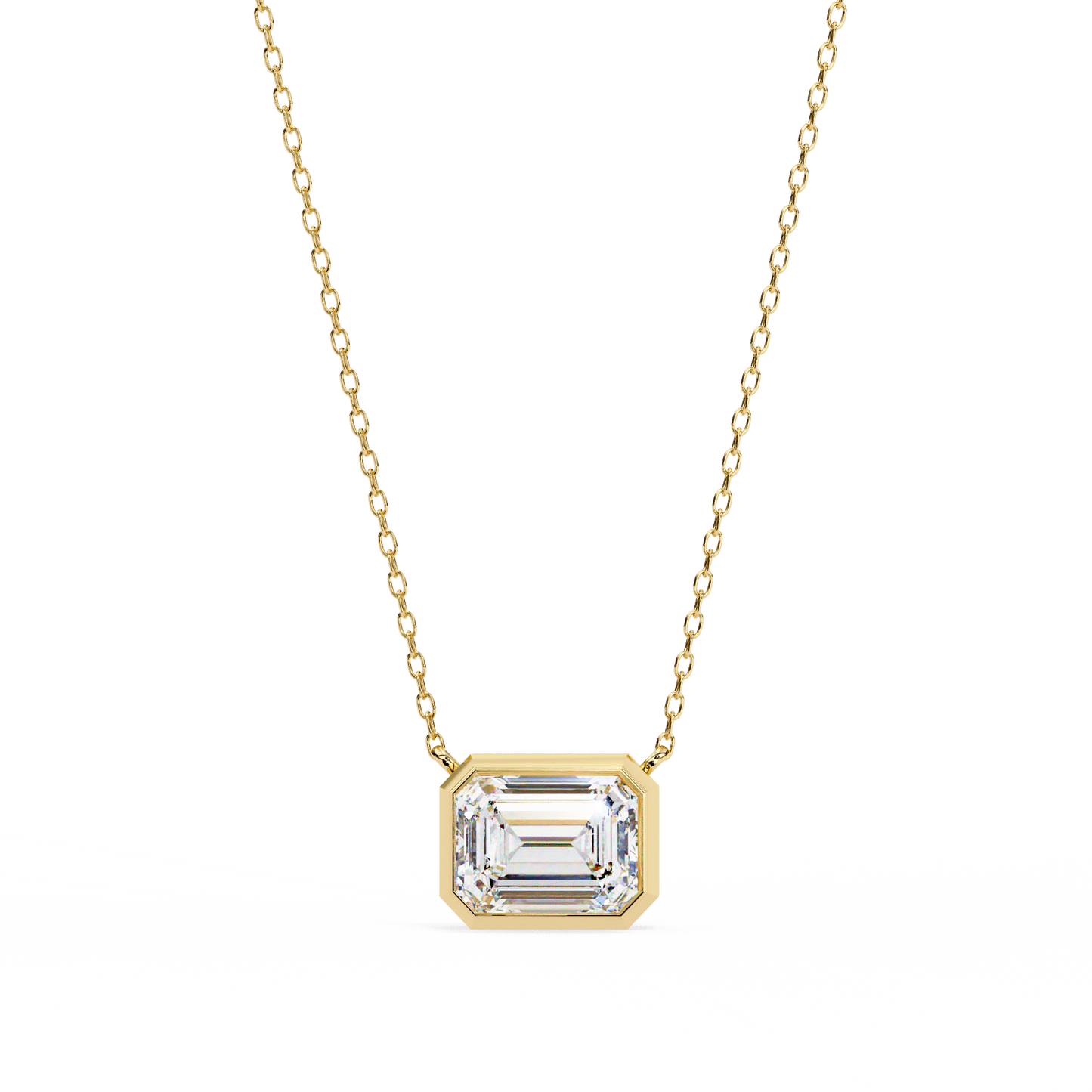 Solitaire Pendant Emerald Diamond