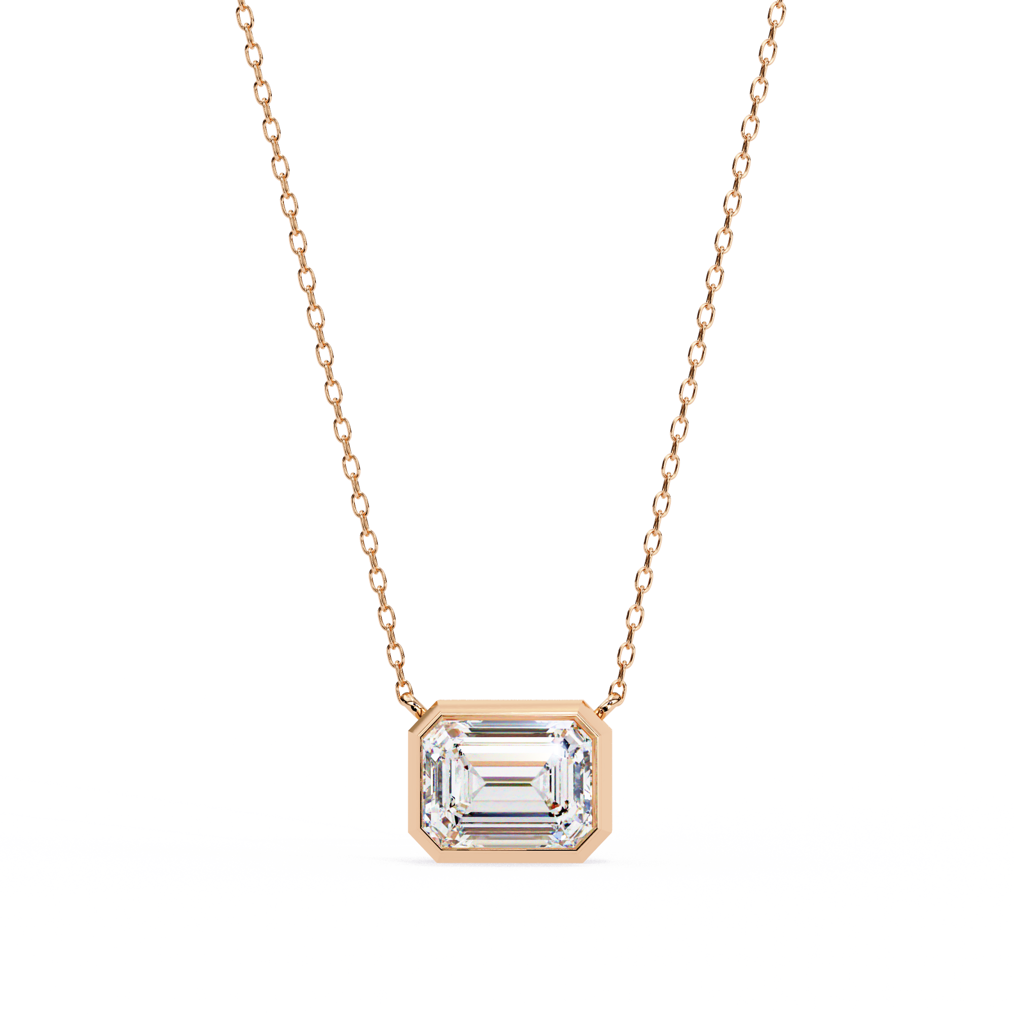 Solitaire Pendant Emerald Diamond