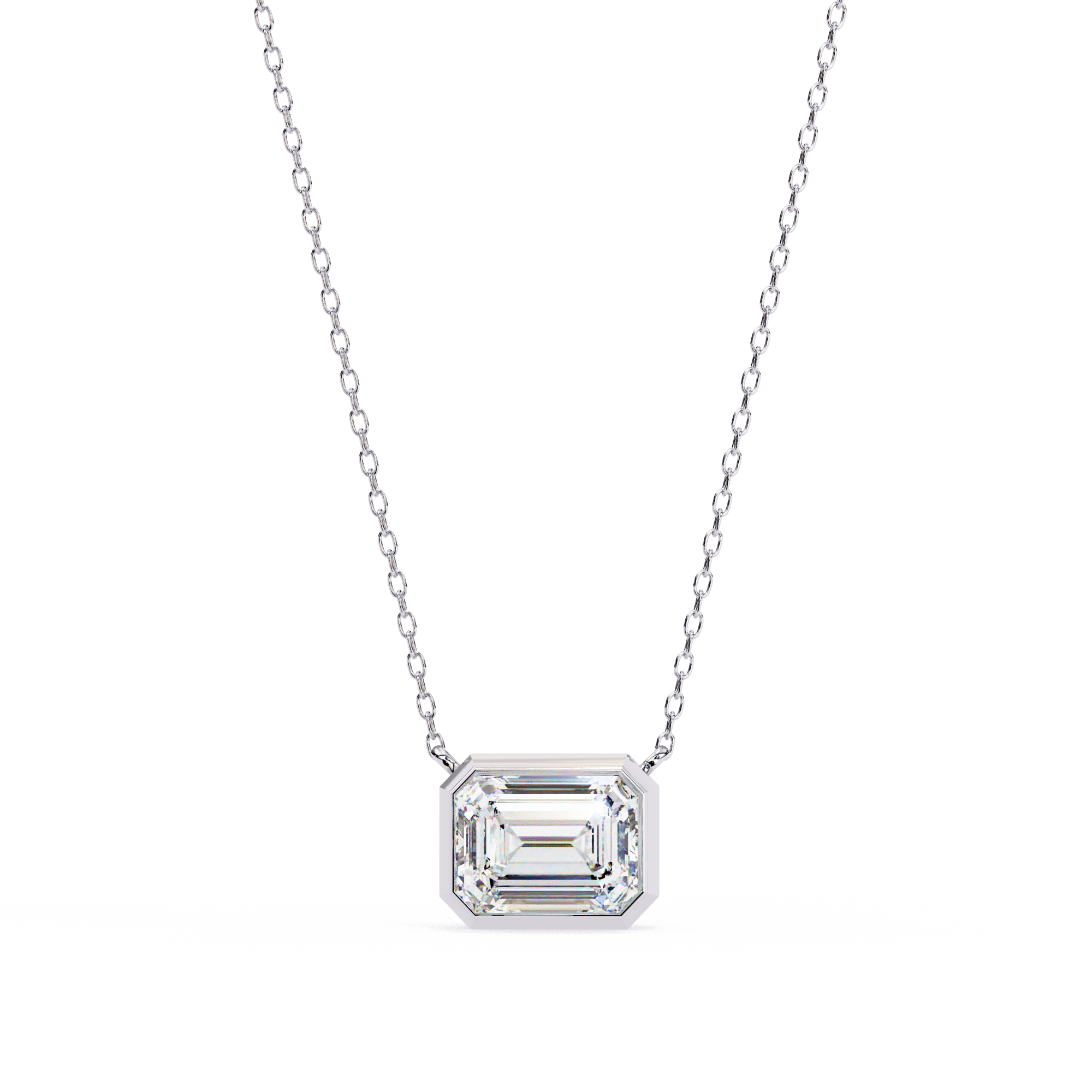 Solitaire Pendant Emerald Diamond