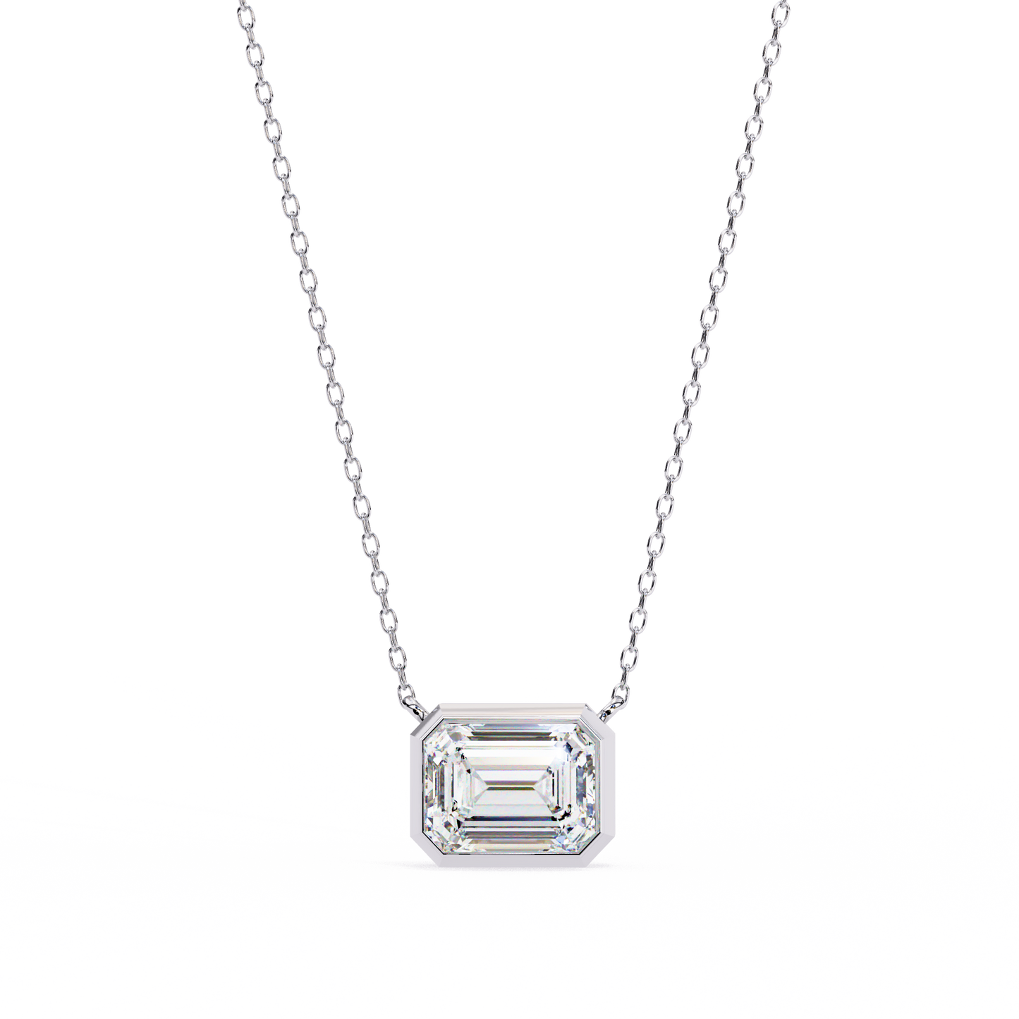 Solitaire Pendant Emerald Diamond