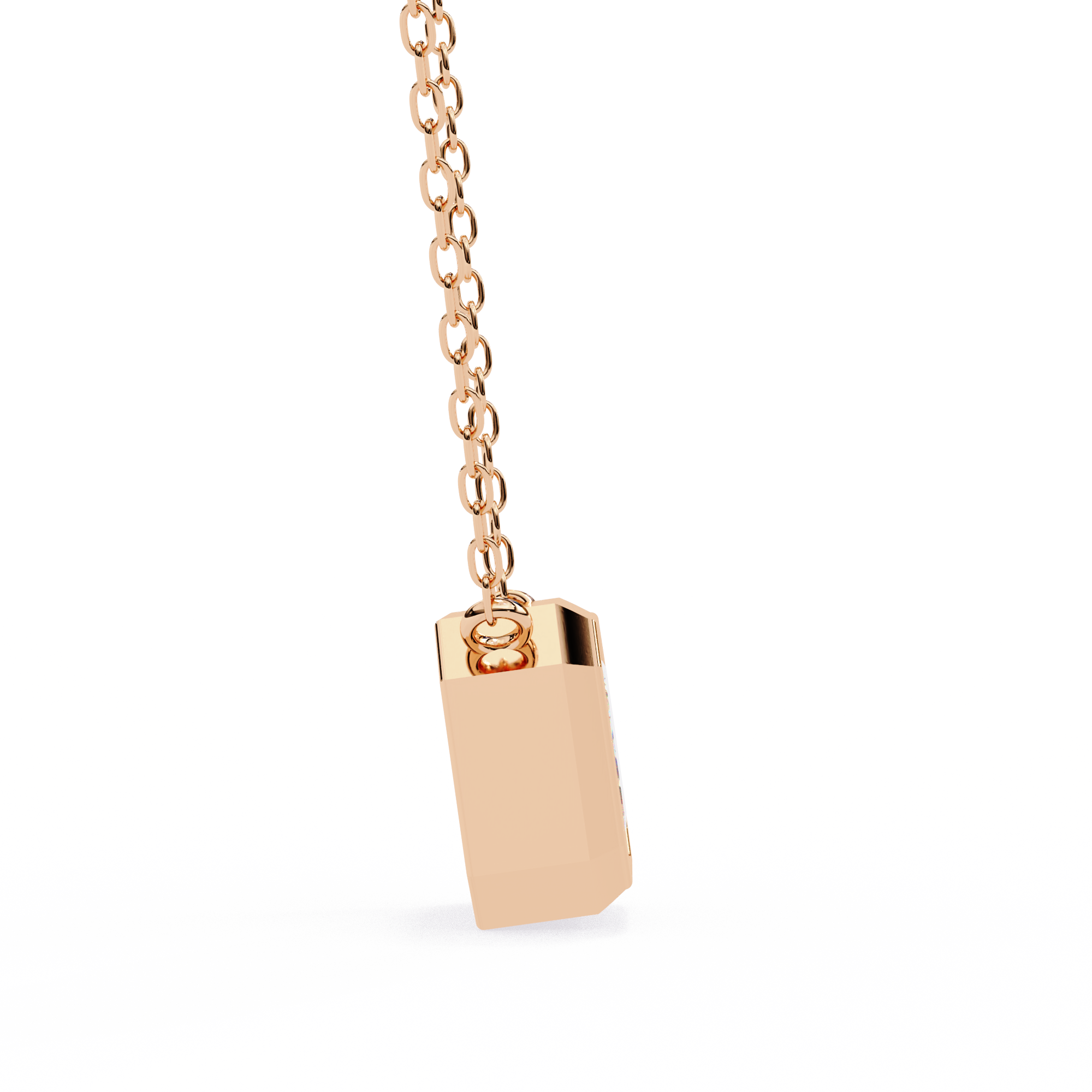 Solitaire Pendant Emerald Diamond