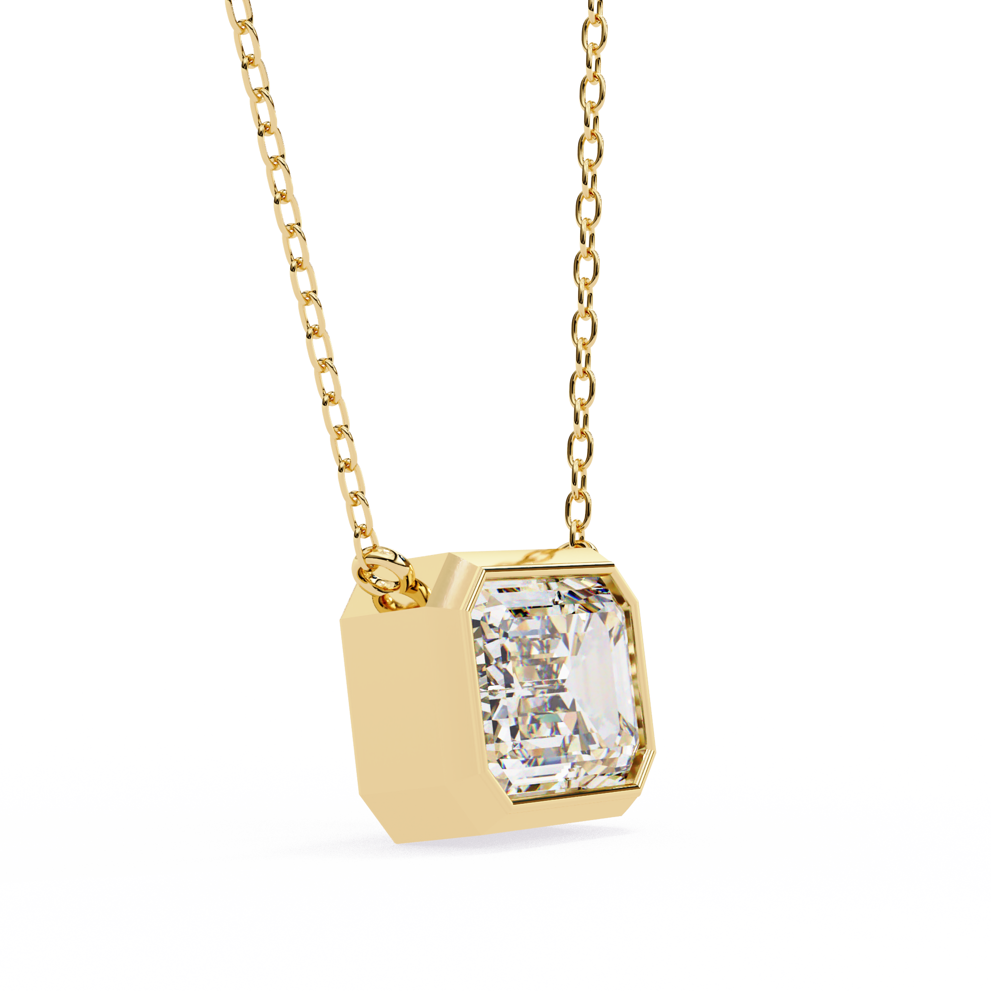 Solitaire Pendant Emerald Diamond