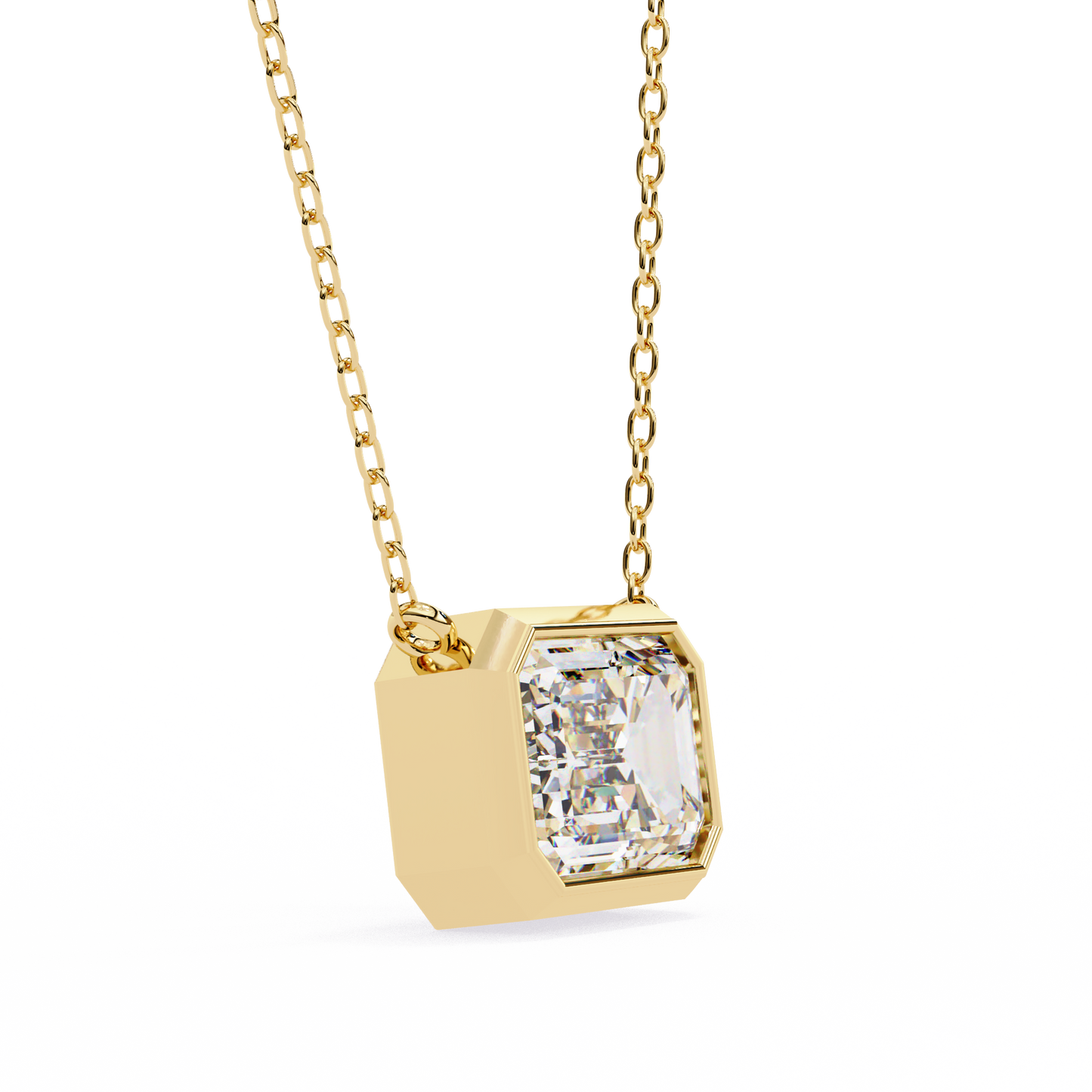 Solitaire Pendant Emerald Diamond