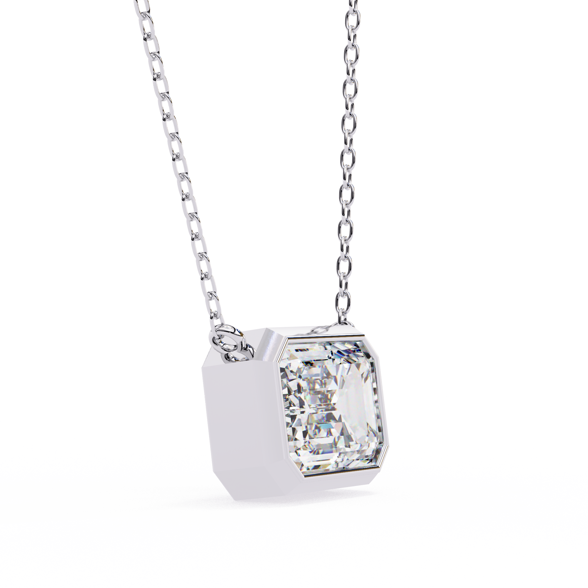 Solitaire Pendant Emerald Diamond