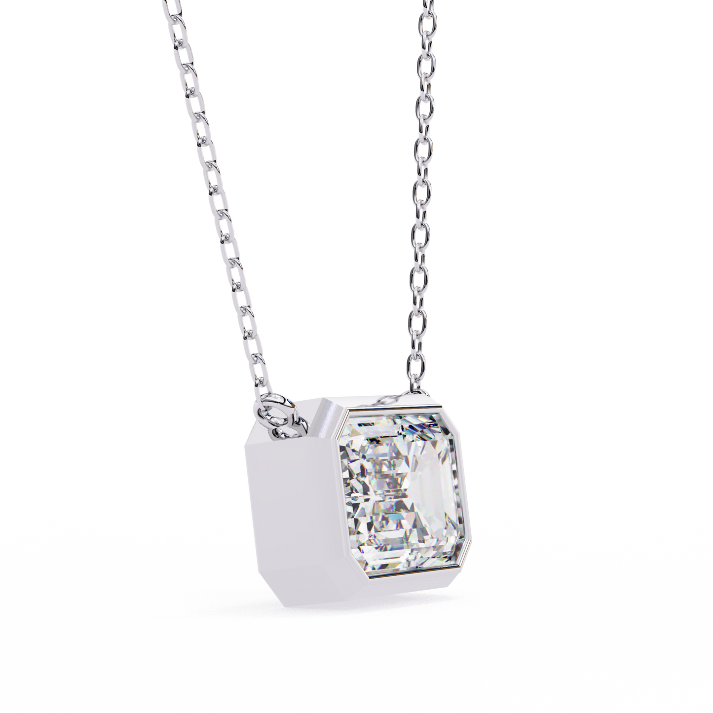 Solitaire Pendant Emerald Diamond
