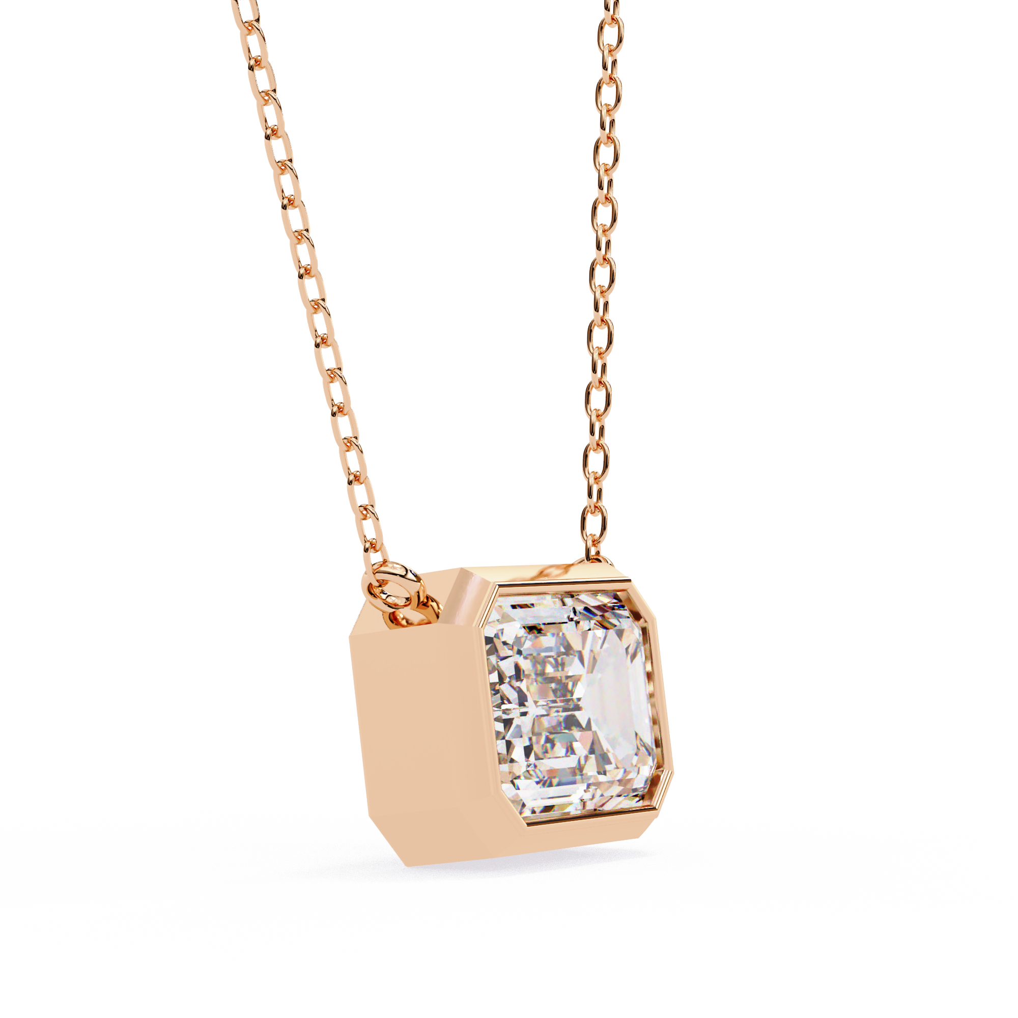 Solitaire Pendant Emerald Diamond