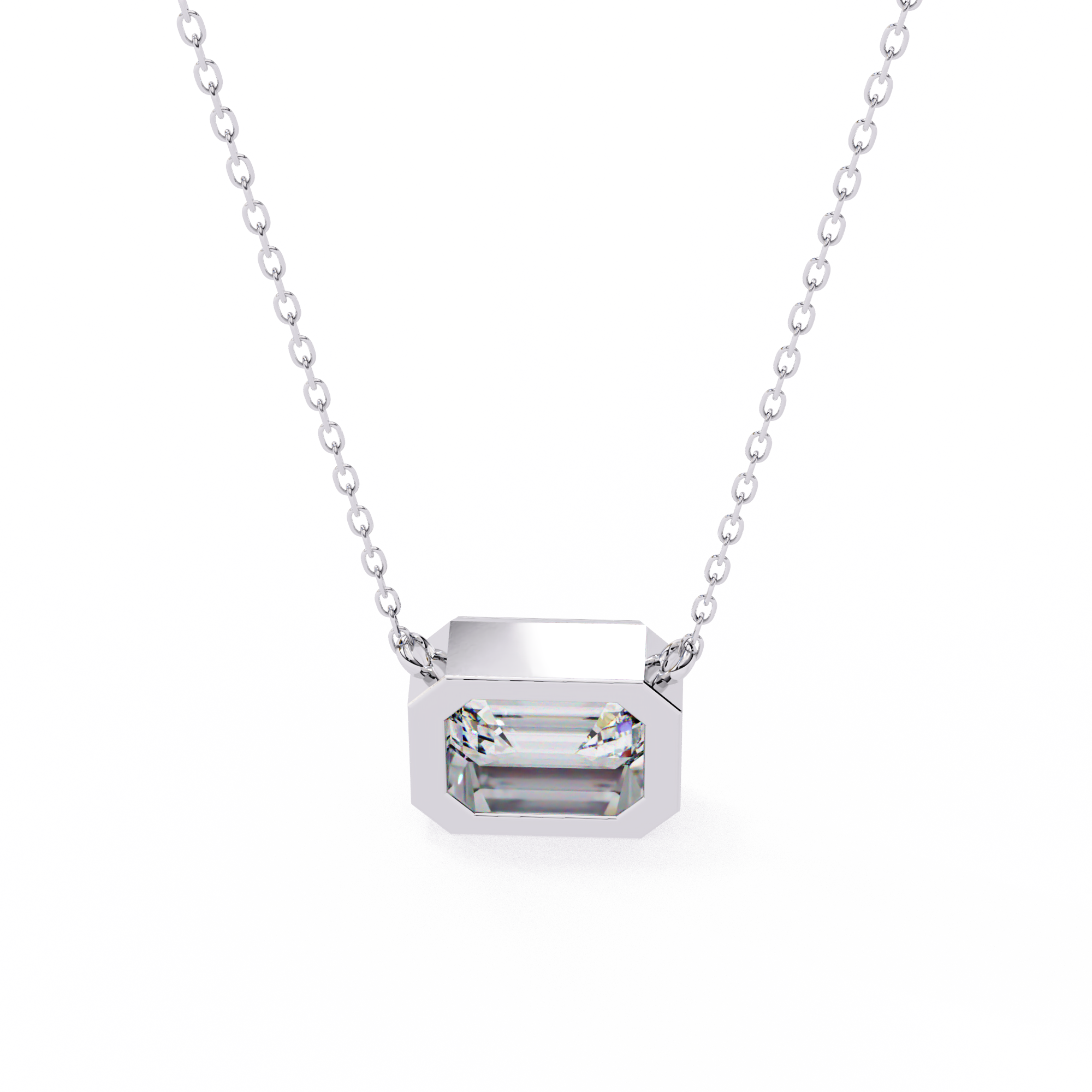 Solitaire Pendant Emerald Diamond