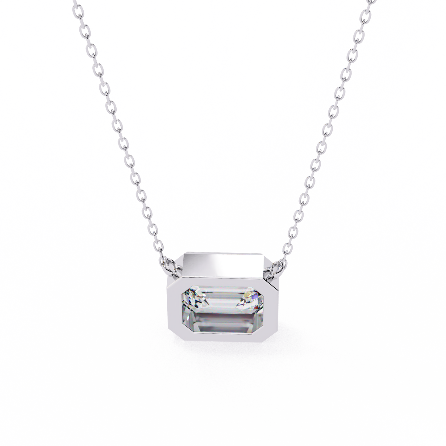 Solitaire Pendant Emerald Diamond