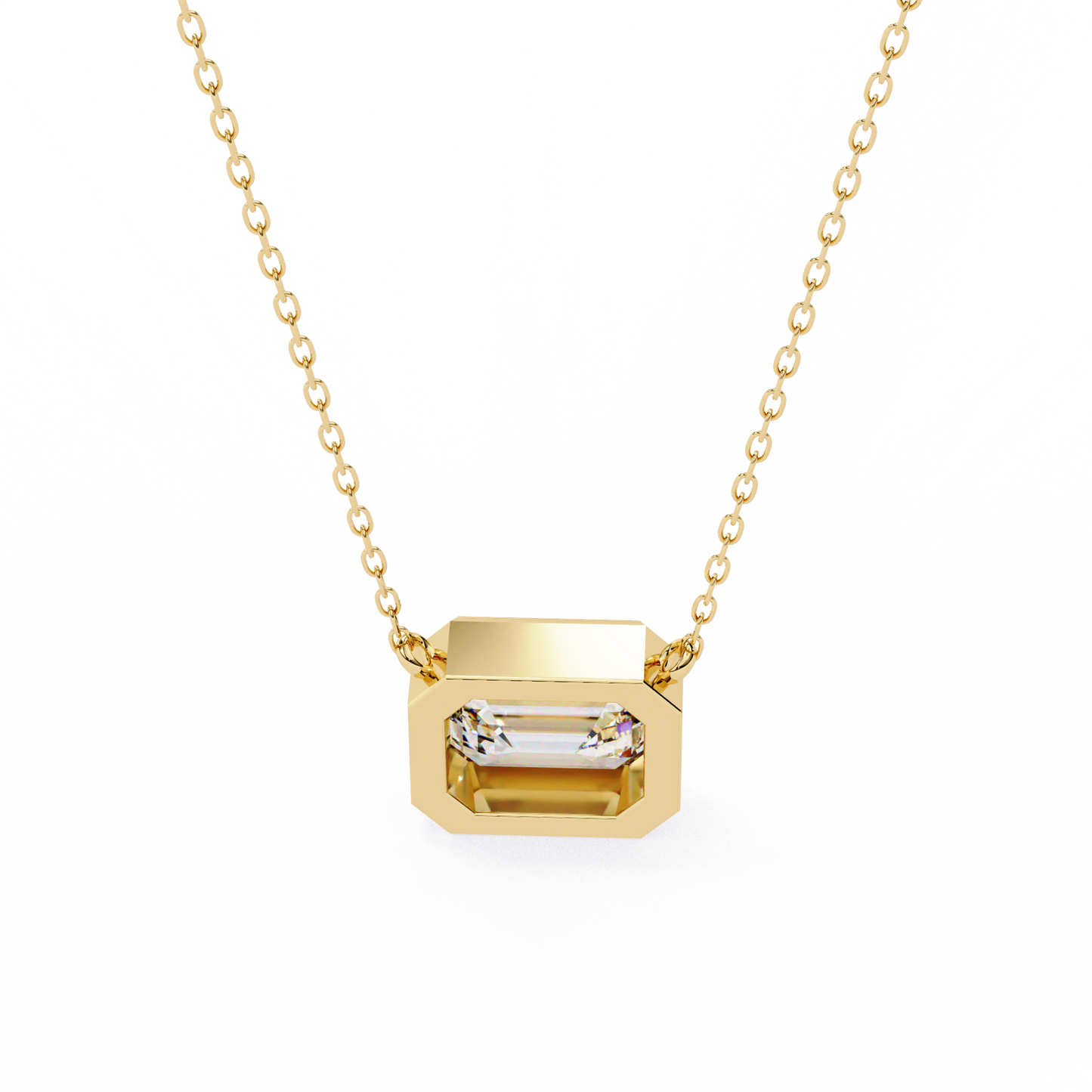 Solitaire Pendant Emerald Diamond