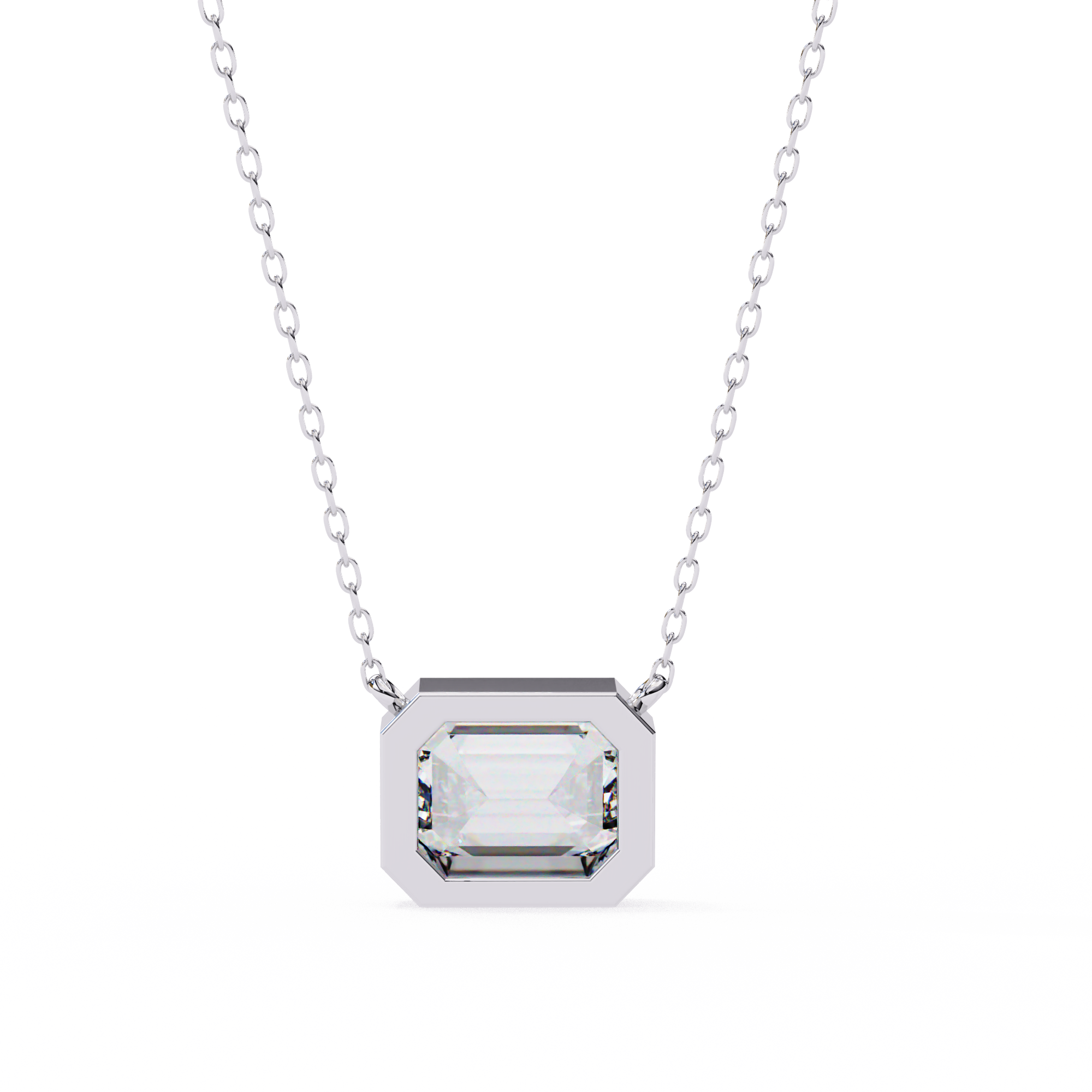 Solitaire Pendant Emerald Diamond