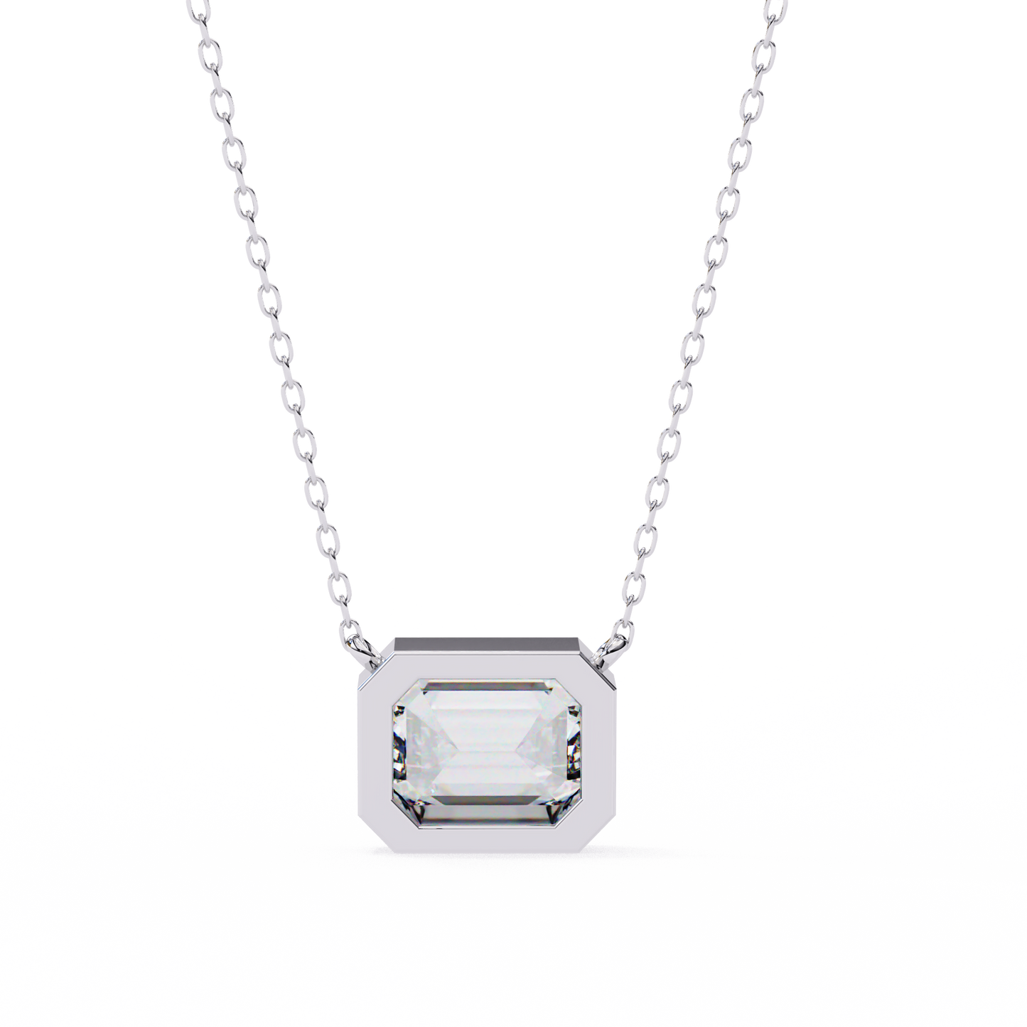 Solitaire Pendant Emerald Diamond