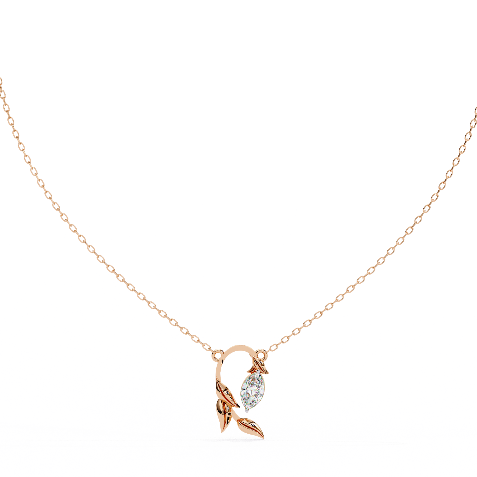 Marquise Leaf Necklace