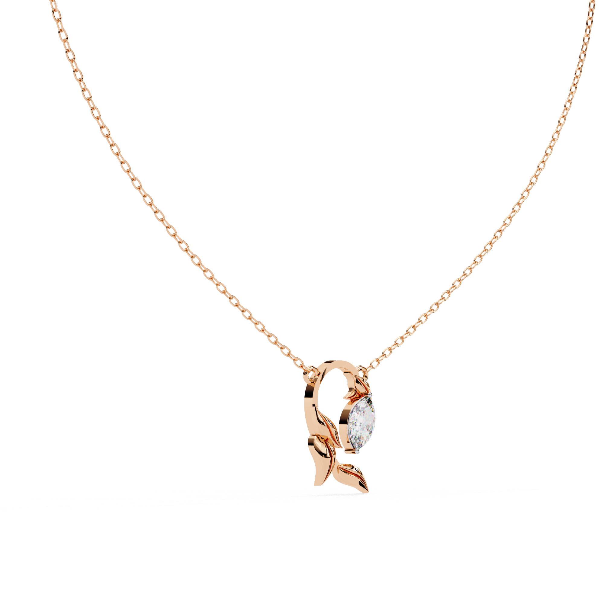 Marquise Leaf Necklace