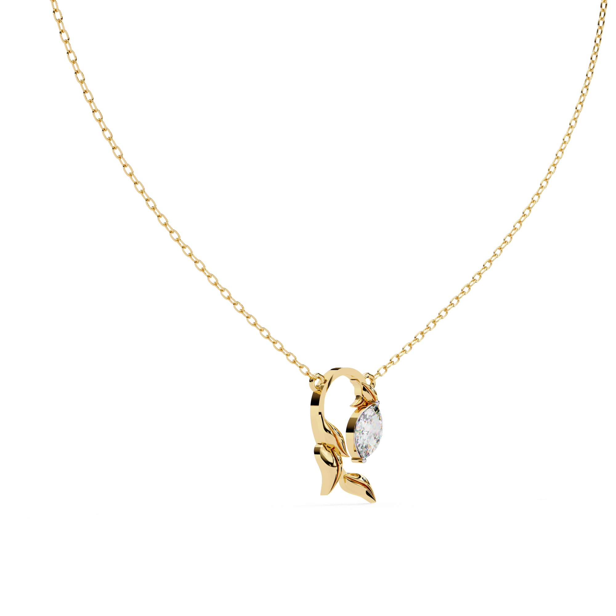 Marquise Leaf Necklace