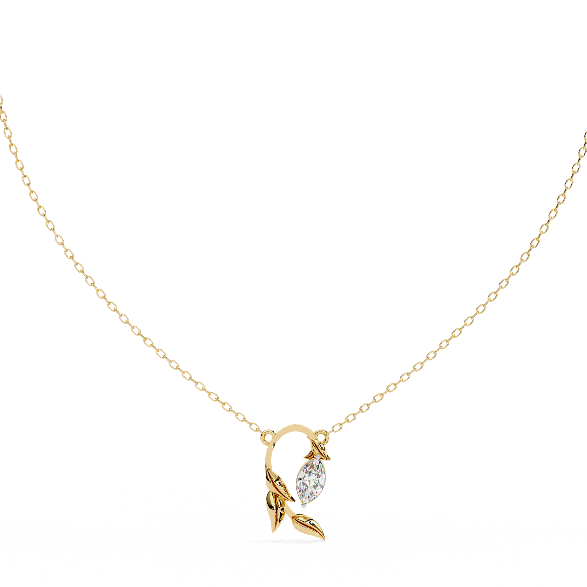 Marquise Leaf Necklace