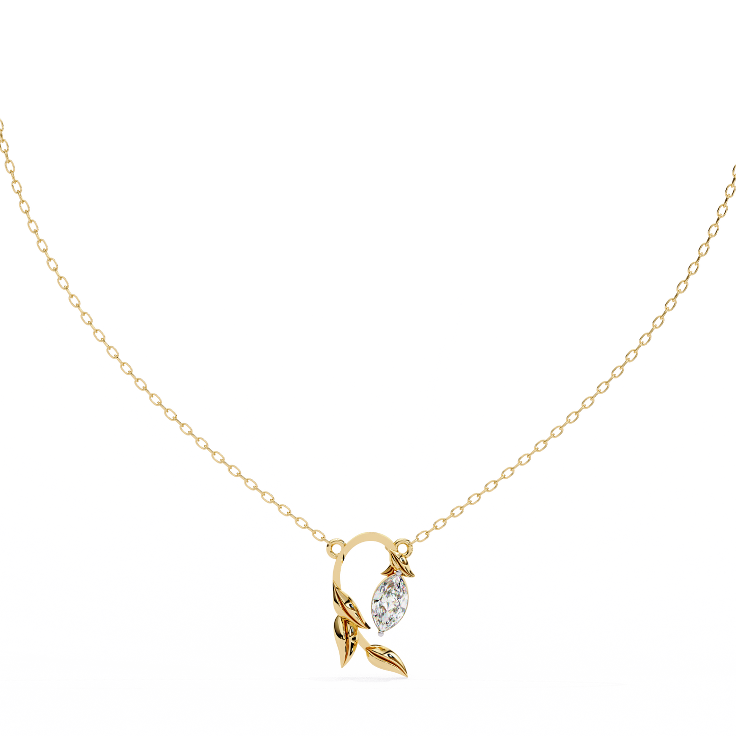 Marquise Leaf Necklace