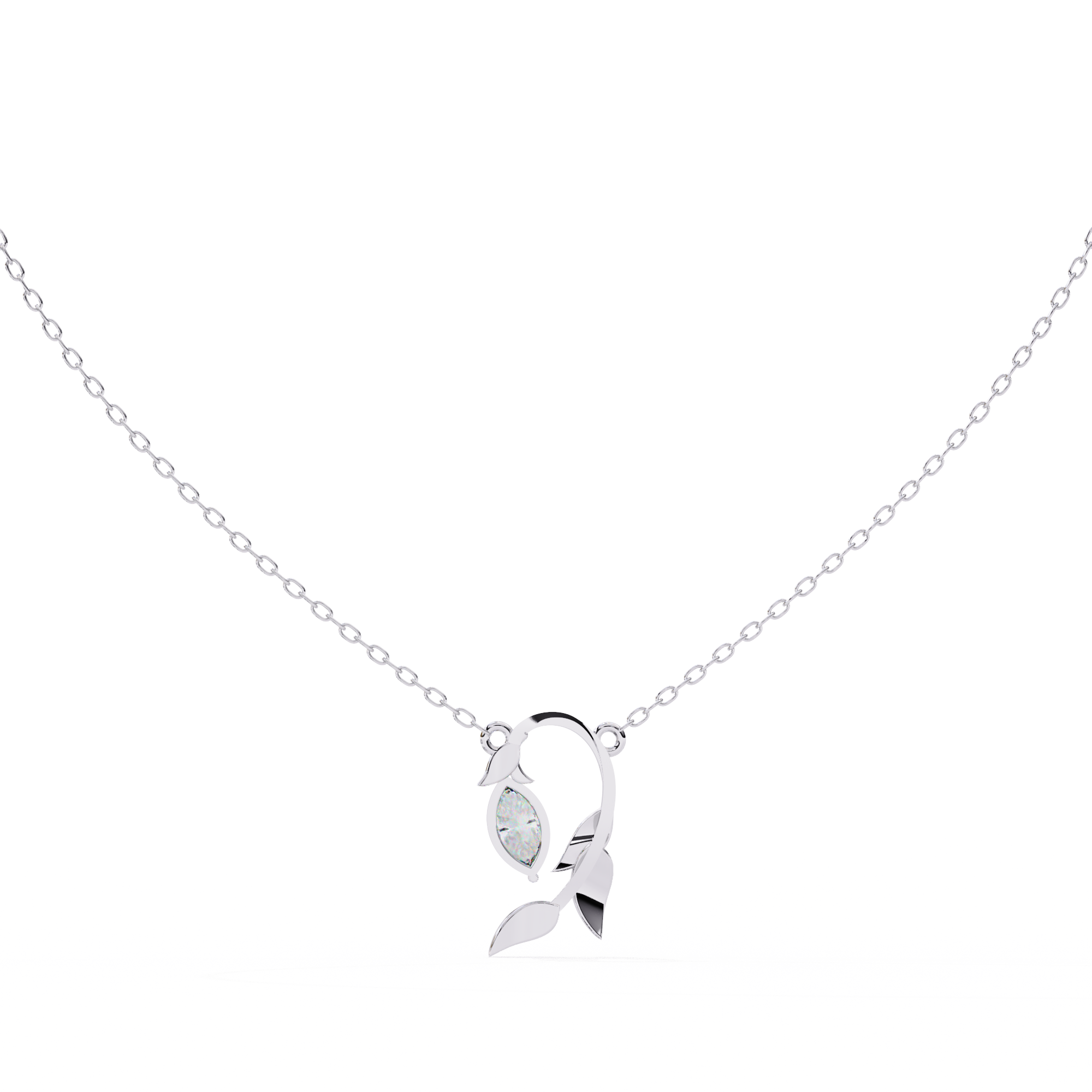 Marquise Leaf Necklace