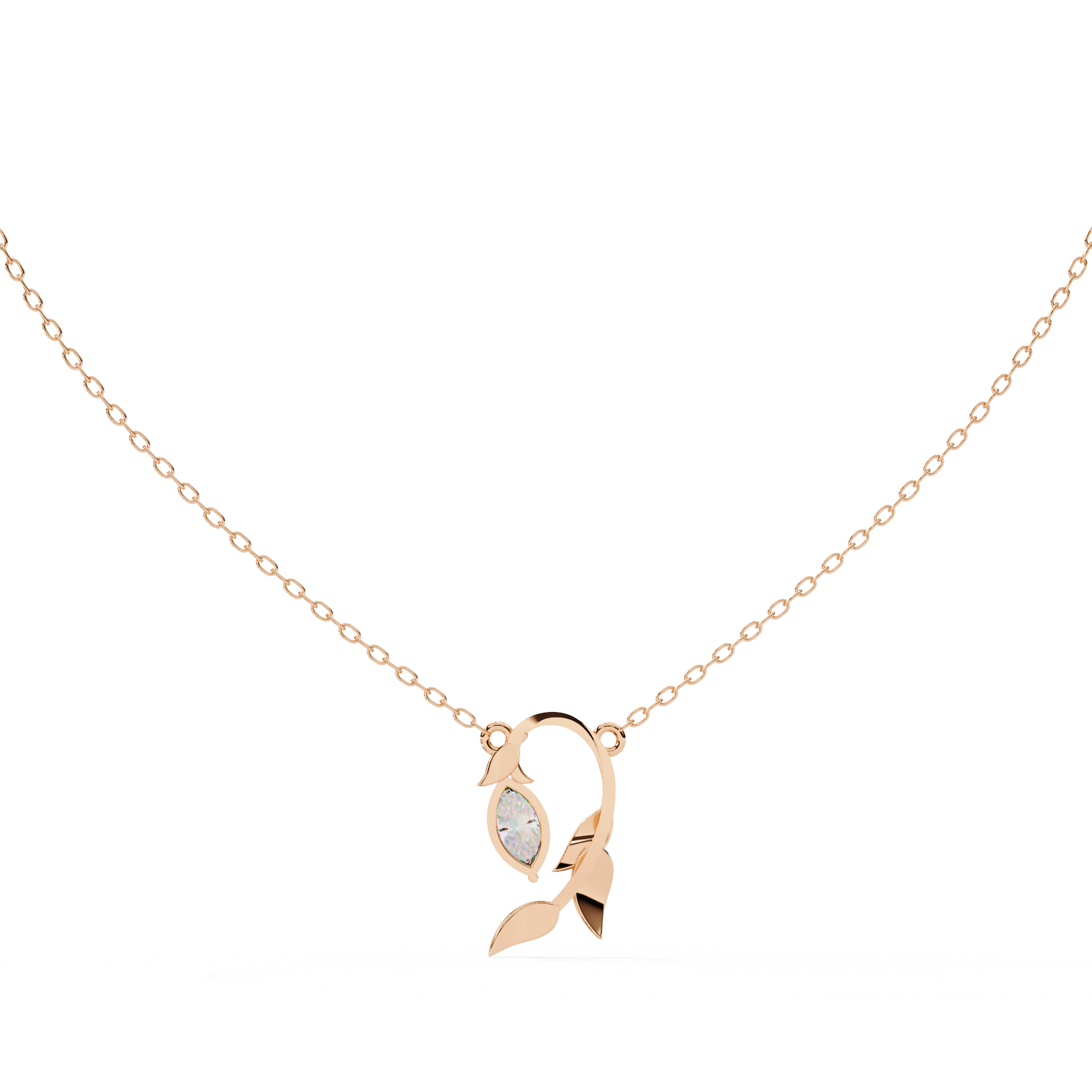 Marquise Leaf Necklace