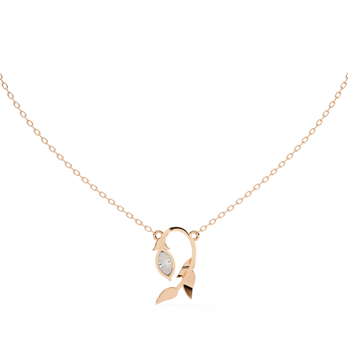 Marquise Leaf Necklace