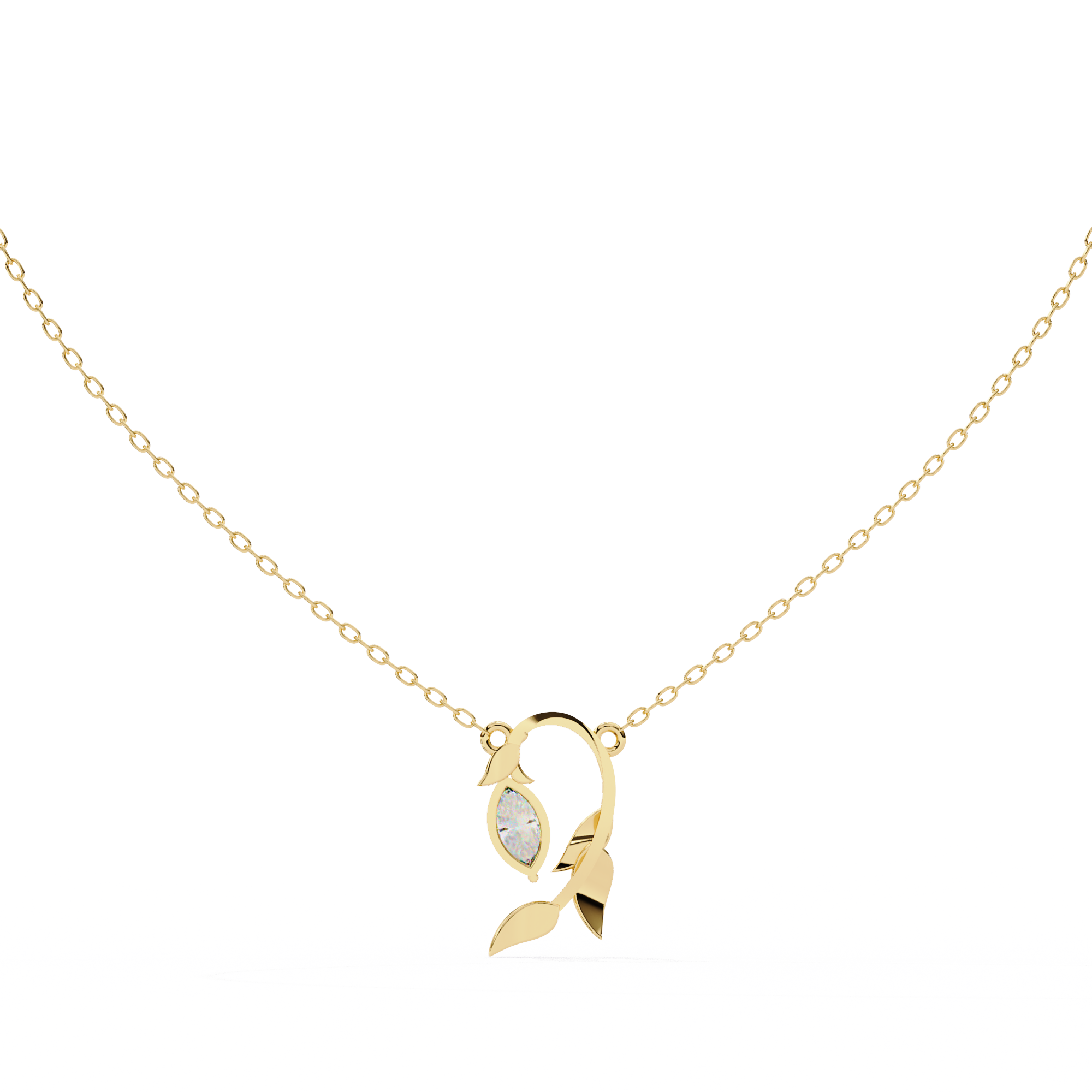 Marquise Leaf Necklace