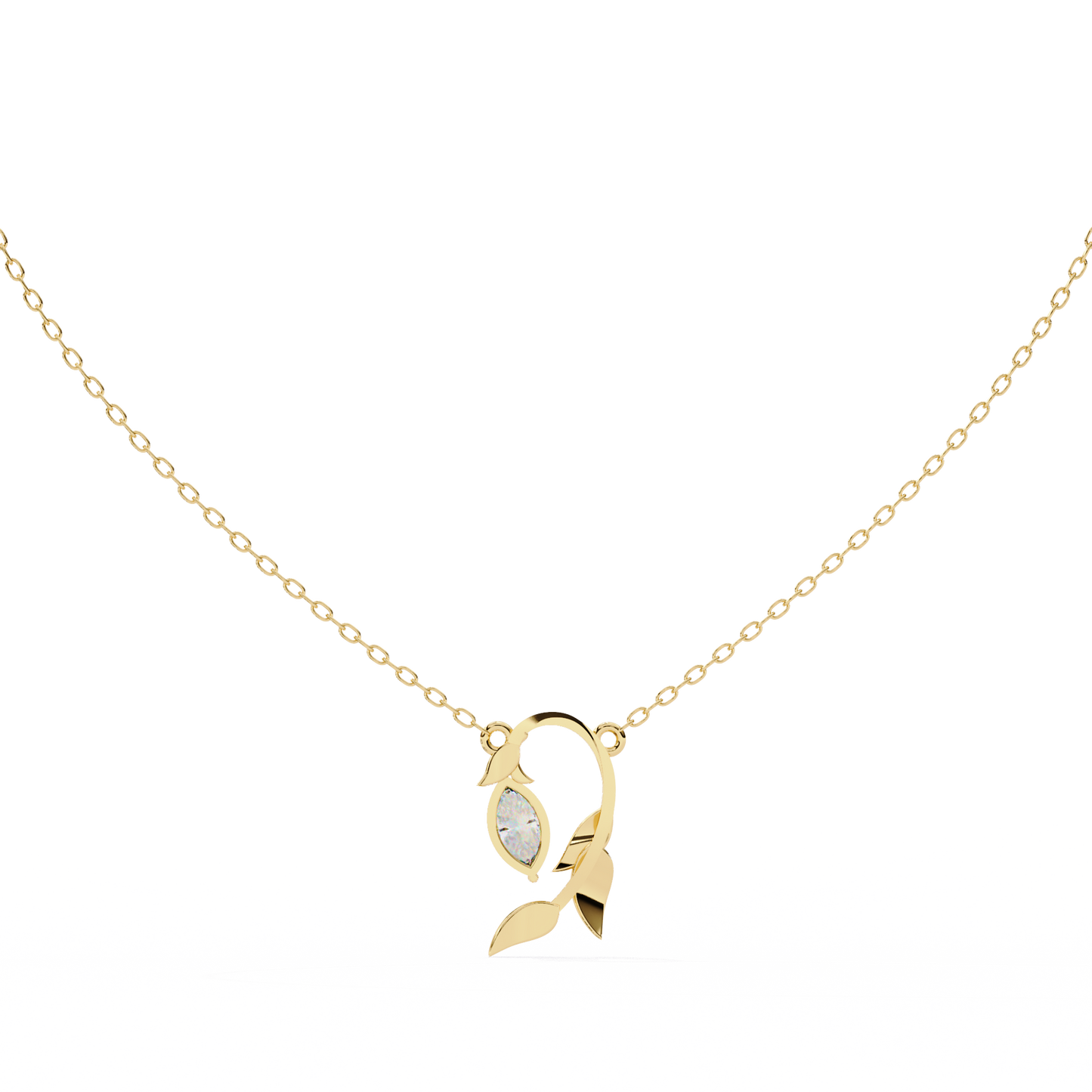 Marquise Leaf Necklace