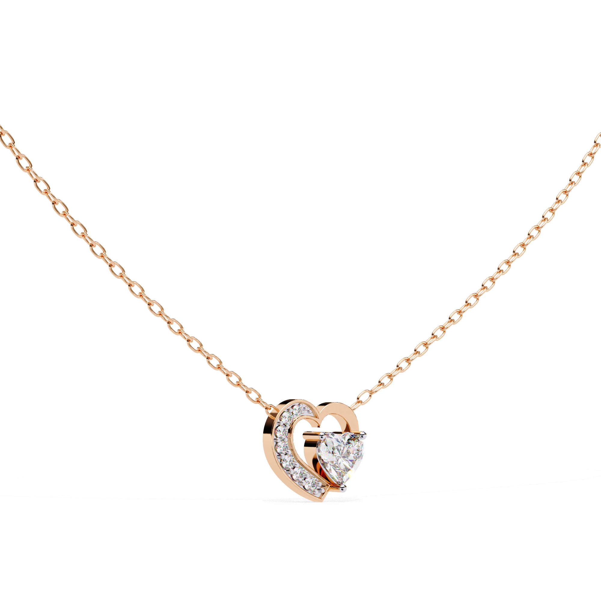 Heart Shape Diamond Love Pendant