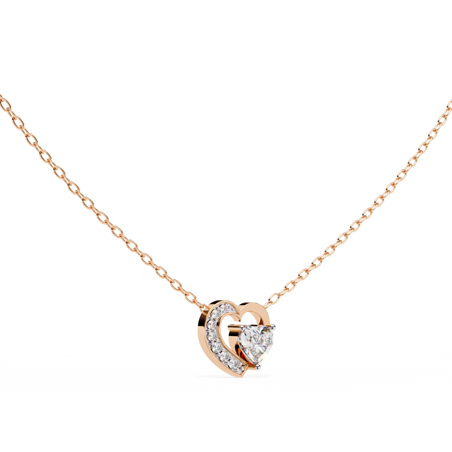 Heart Shape Diamond Love Pendant
