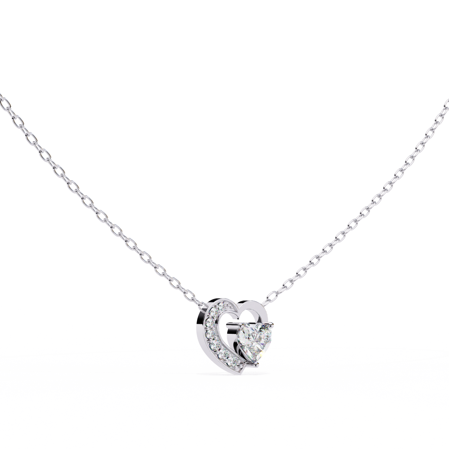 Heart Shape Diamond Love Pendant