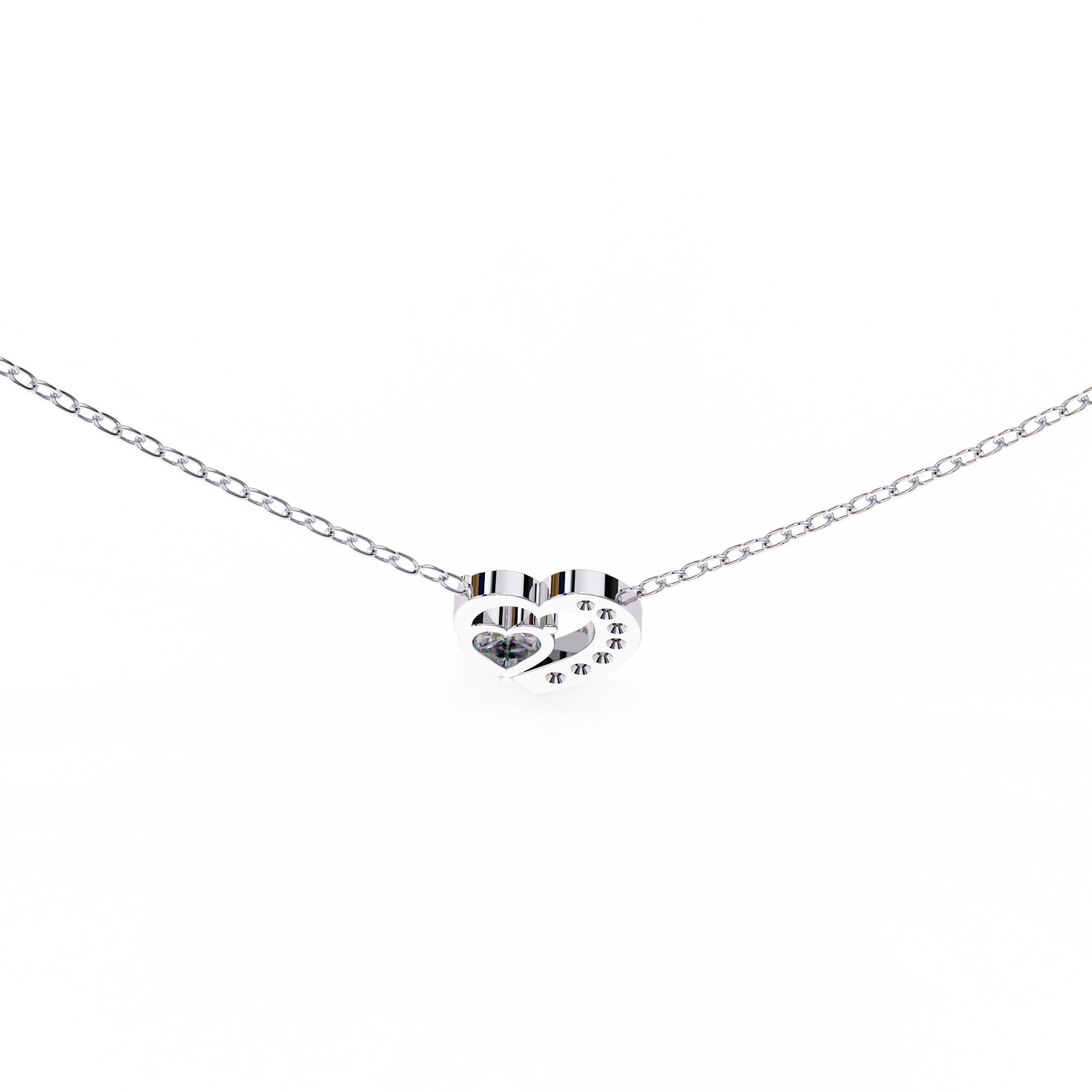 Heart Shape Diamond Love Pendant