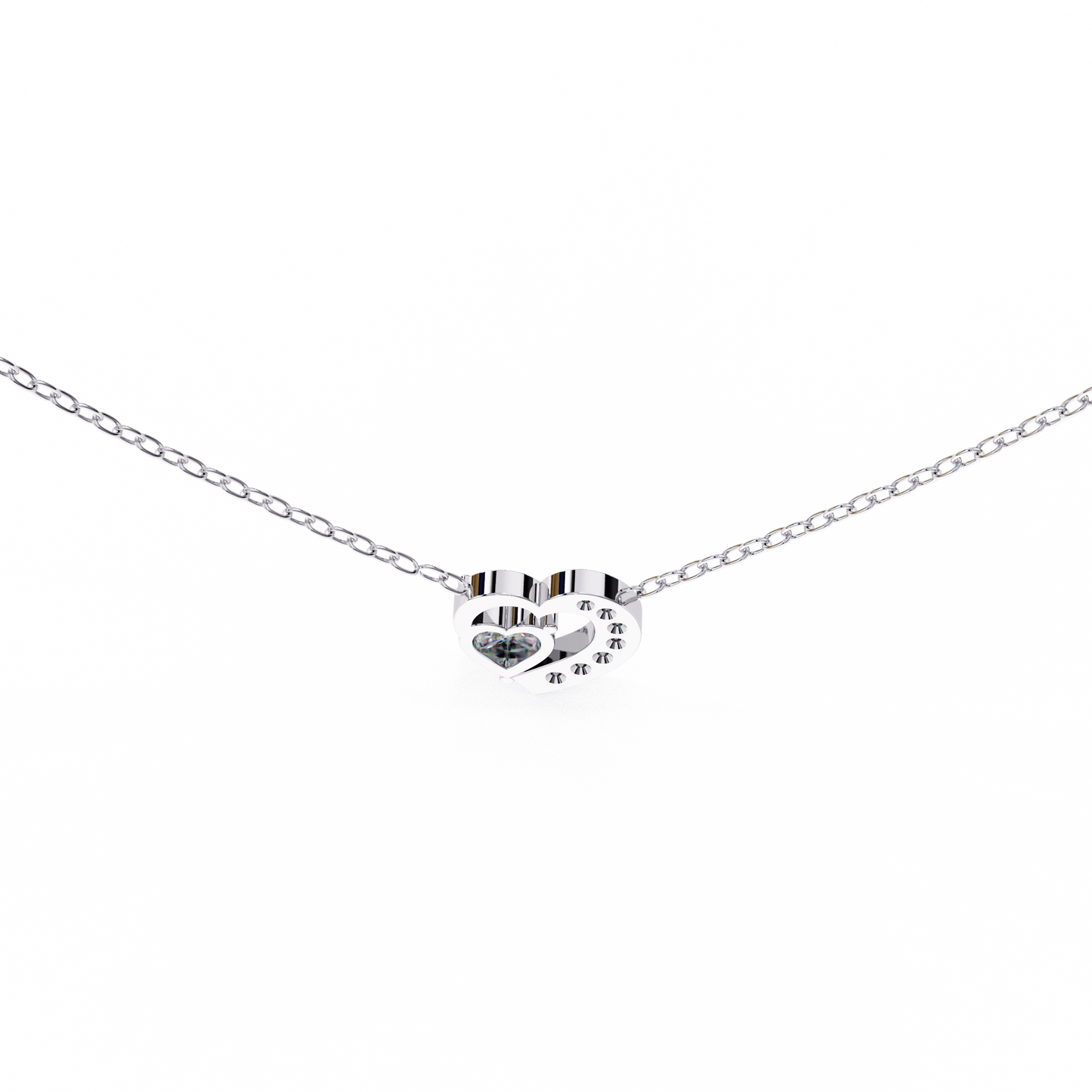 Heart Shape Diamond Love Pendant