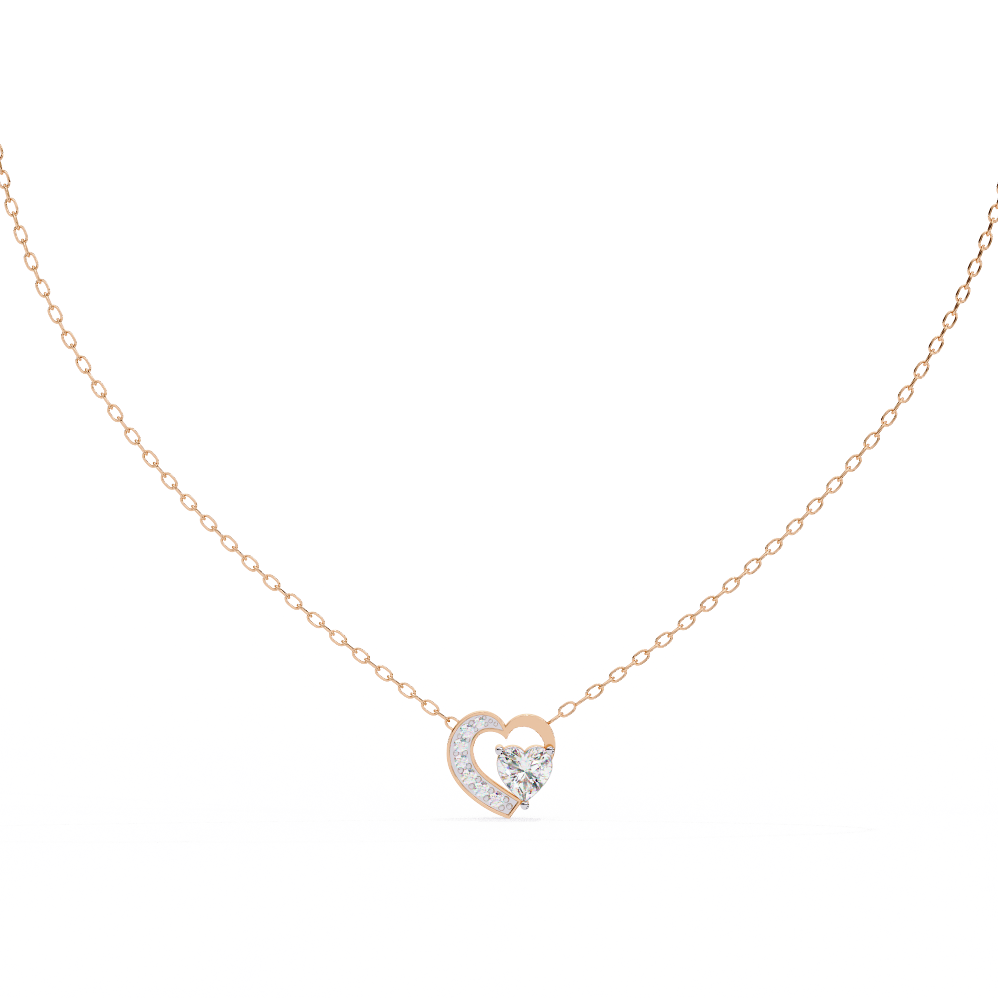 Heart Shape Diamond Love Pendant