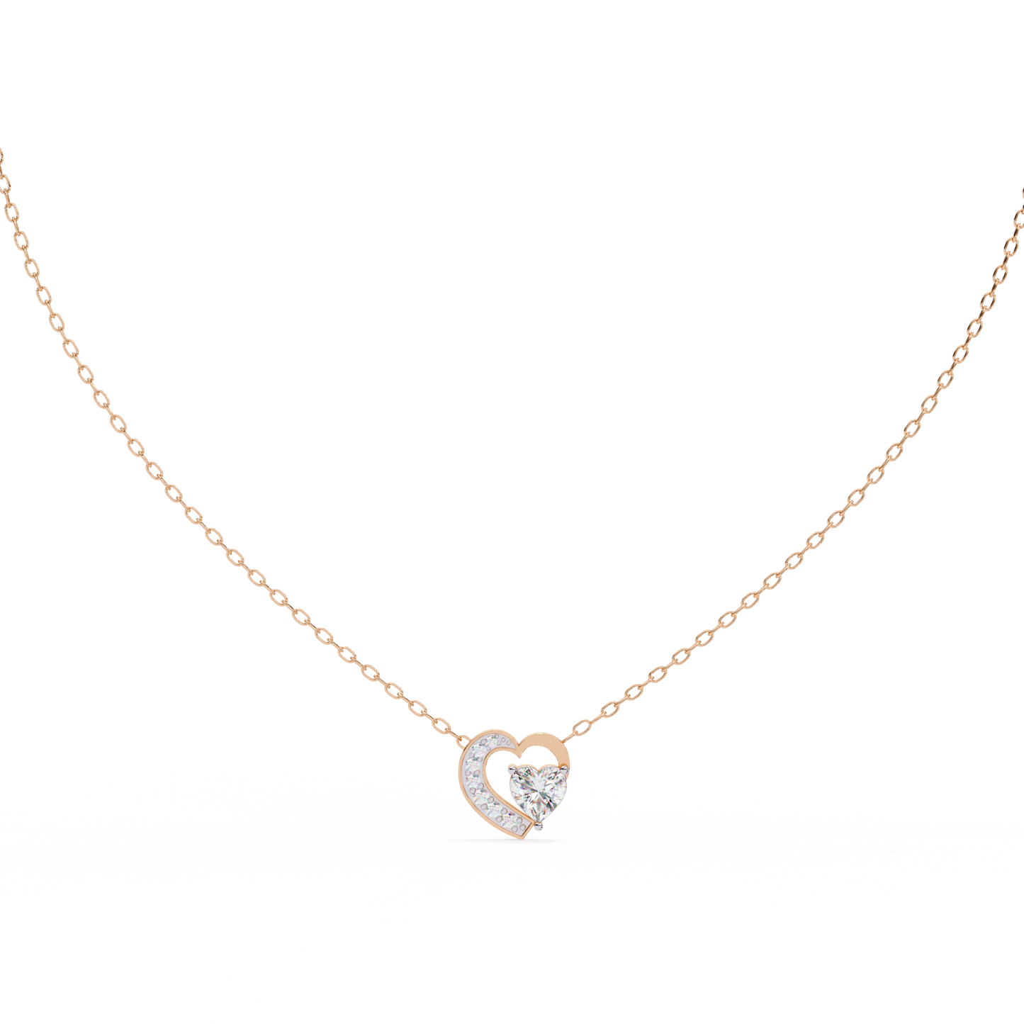 Heart Shape Diamond Love Pendant