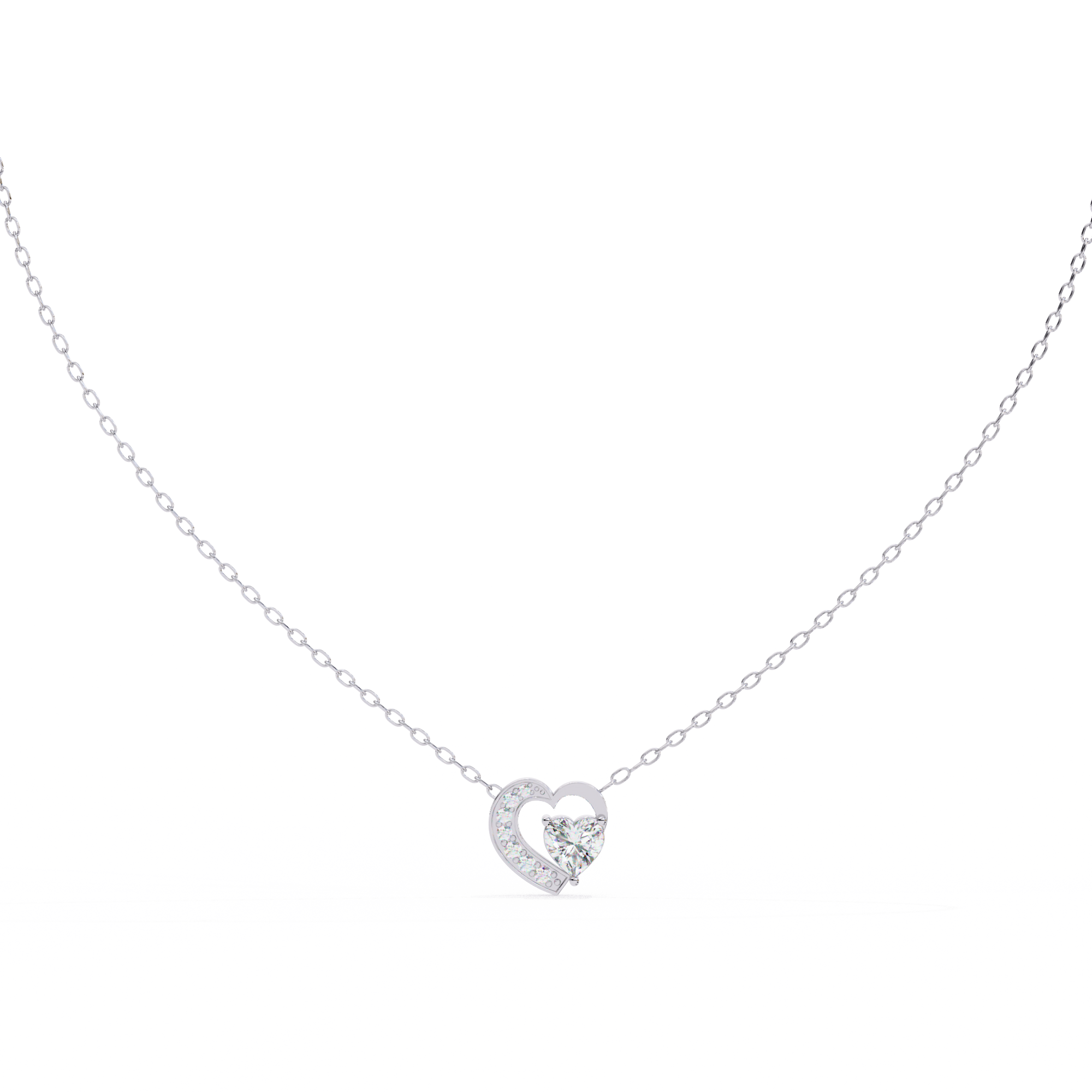 Heart Shape Diamond Love Pendant