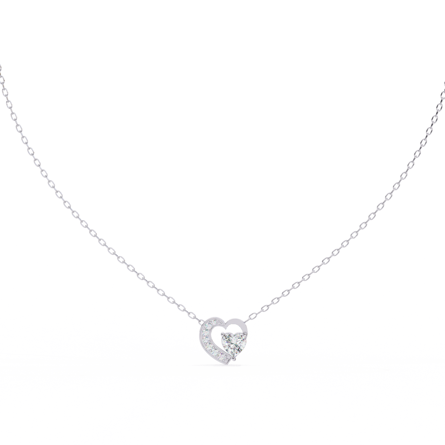 Heart Shape Diamond Love Pendant