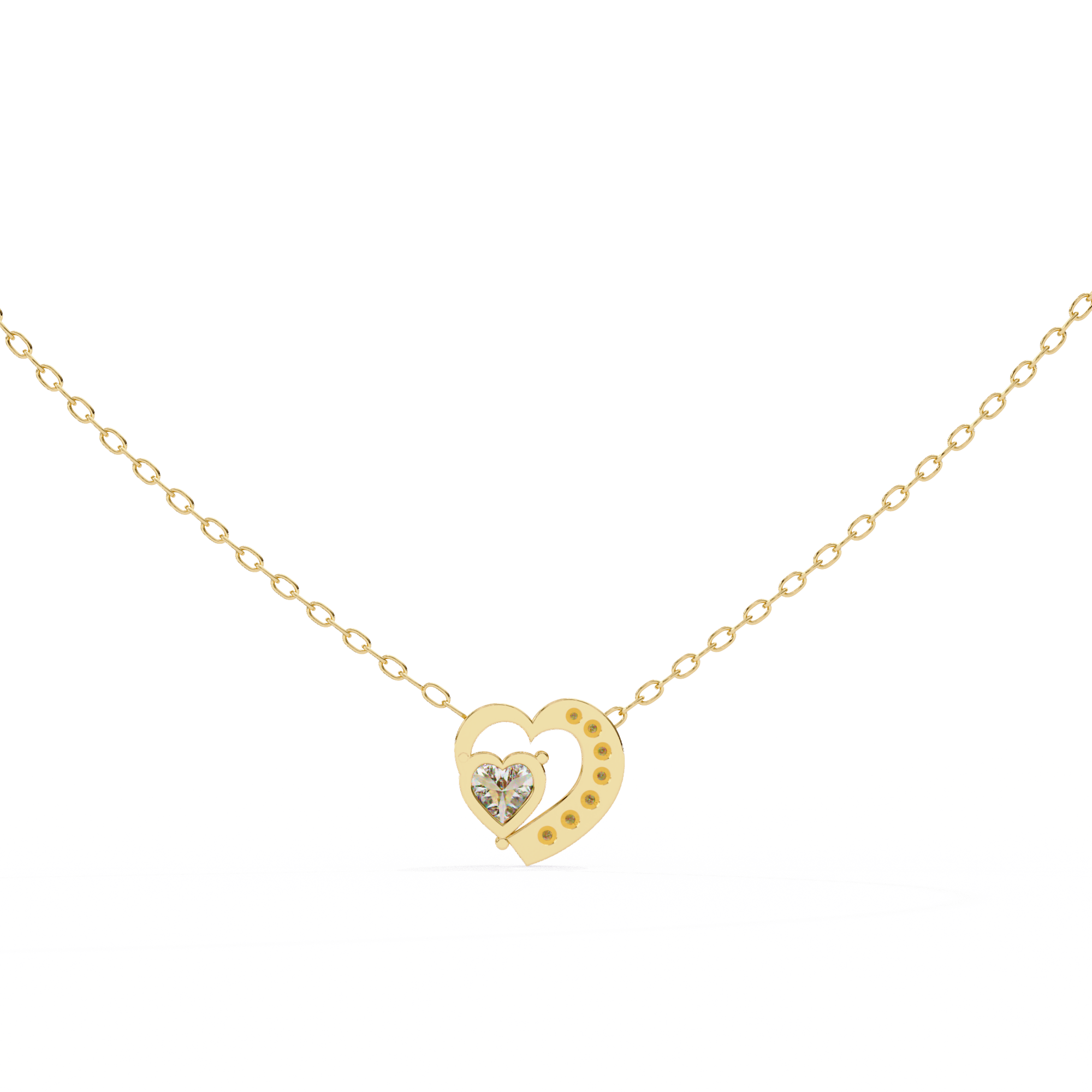 Heart Shape Diamond Love Pendant