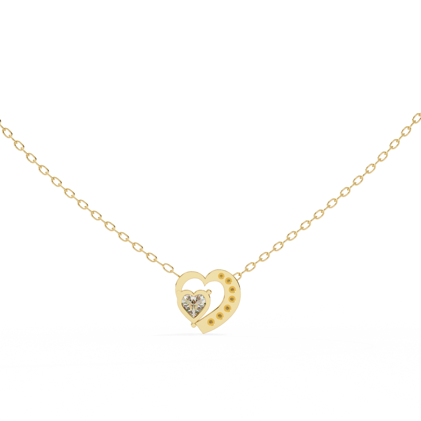 Heart Shape Diamond Love Pendant