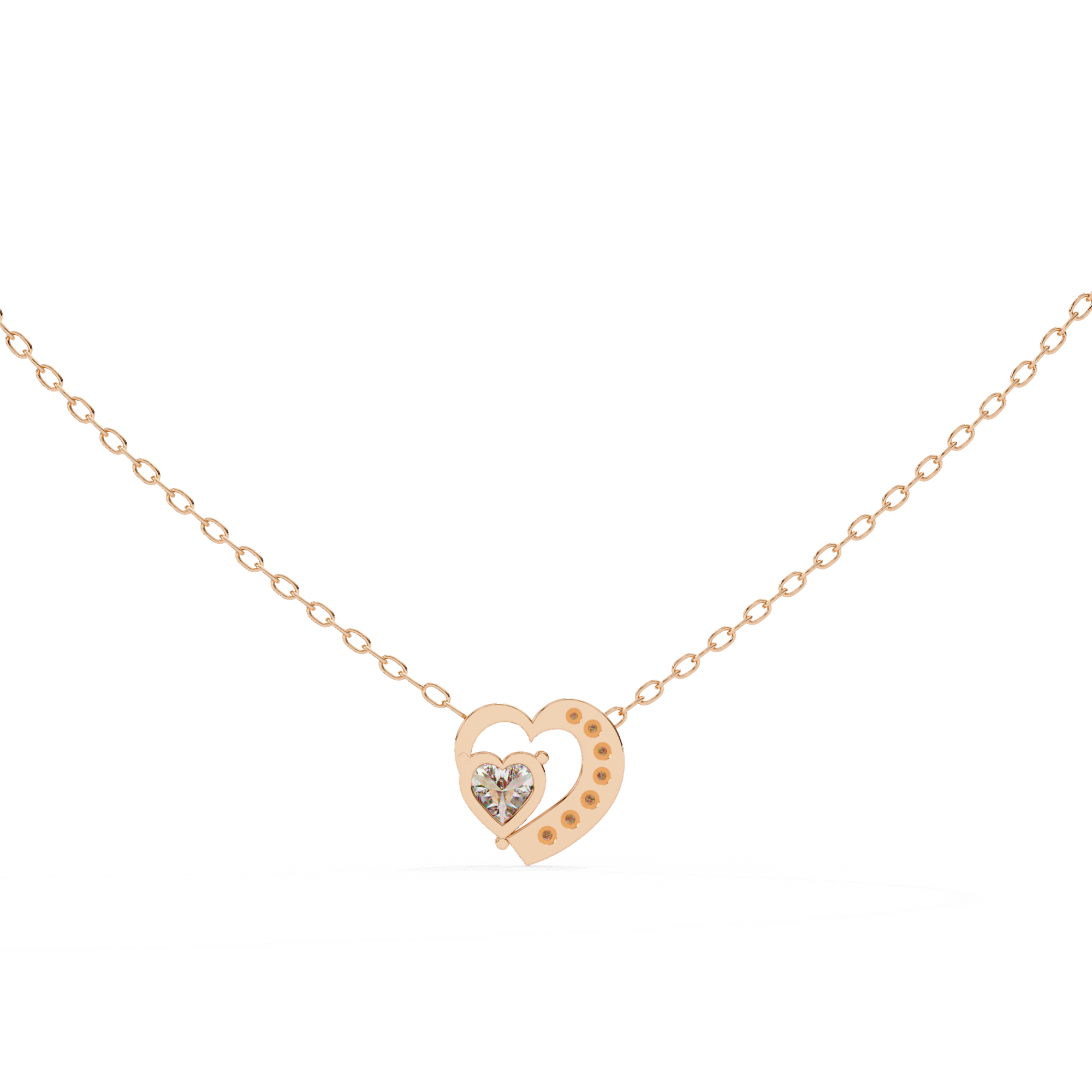Heart Shape Diamond Love Pendant