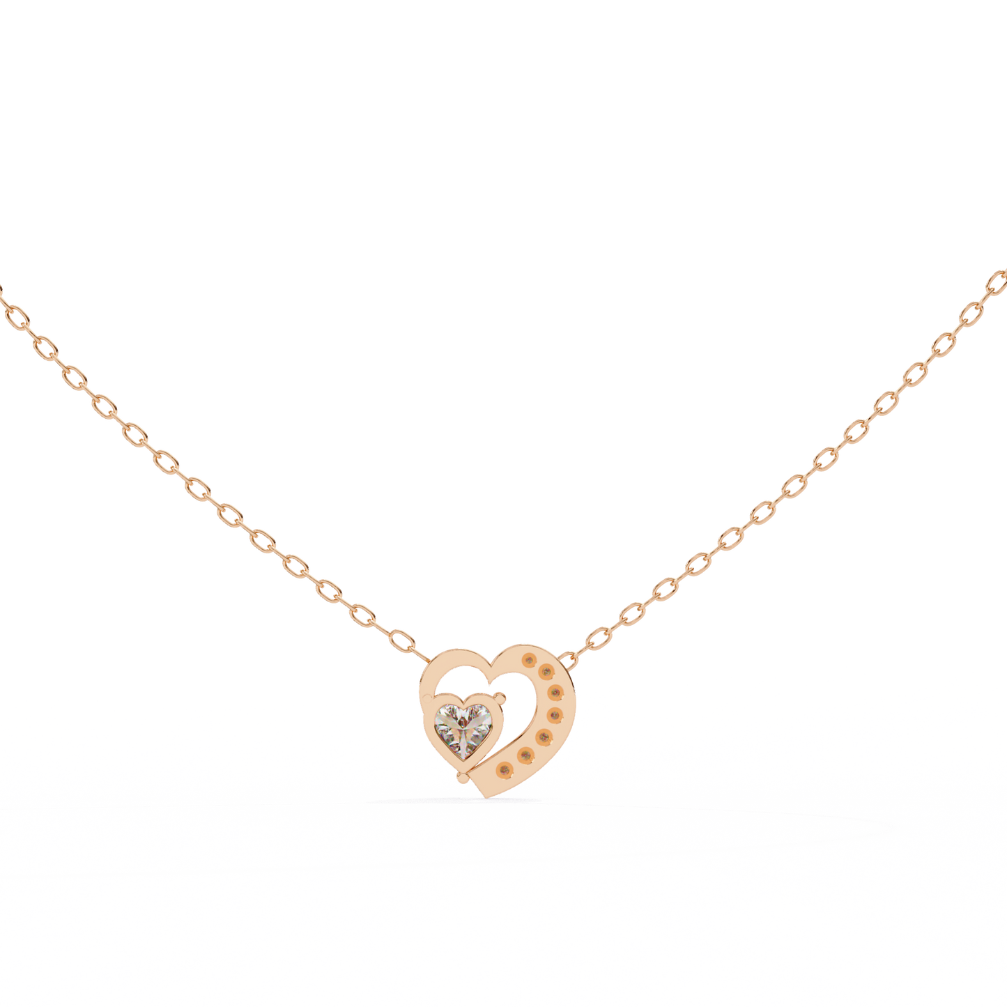 Heart Shape Diamond Love Pendant