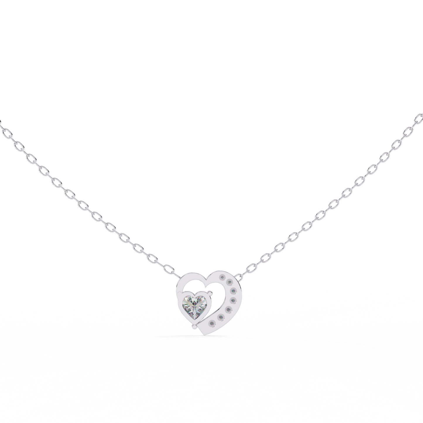 Heart Shape Diamond Love Pendant