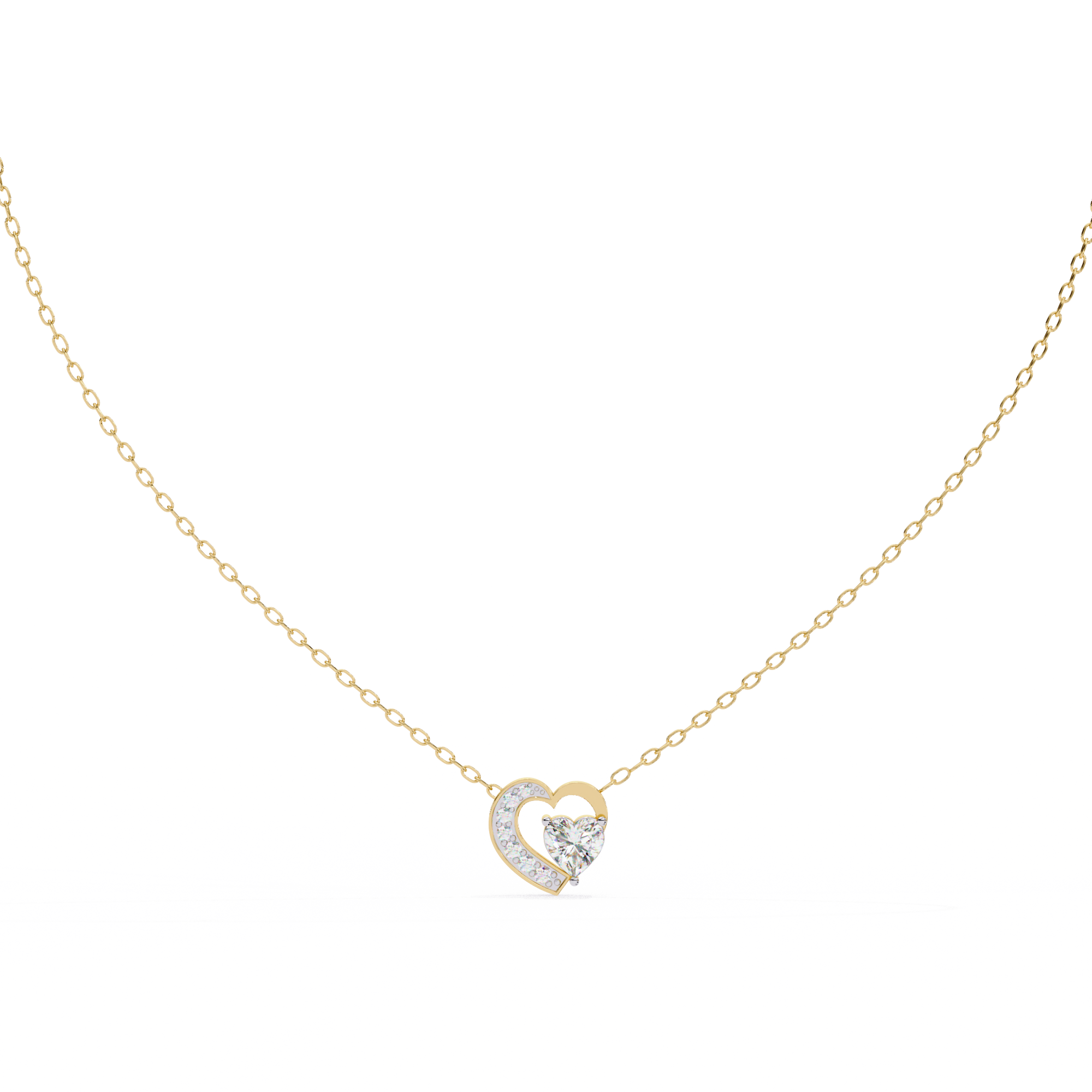 Heart Shape Diamond Love Pendant