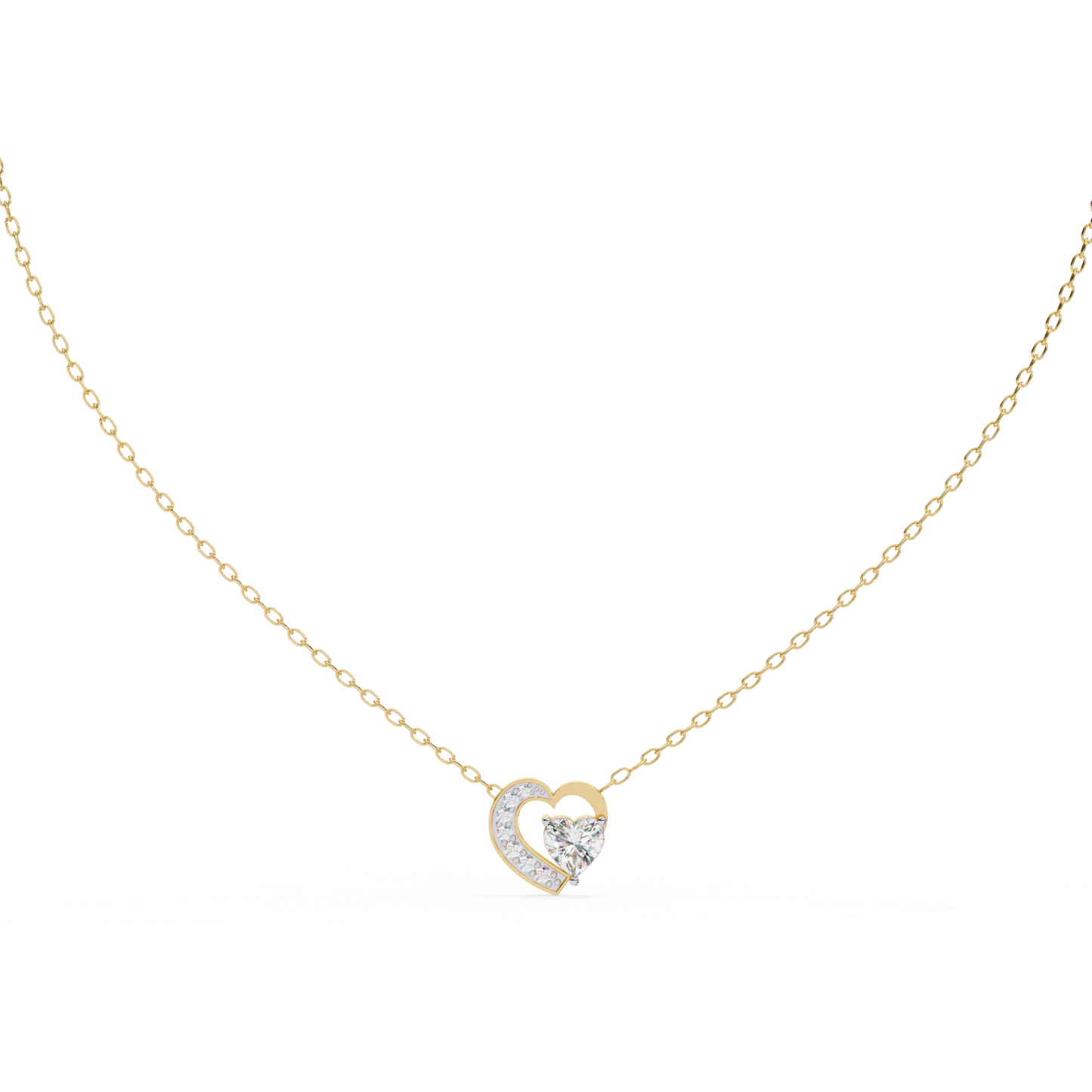 Heart Shape Diamond Love Pendant
